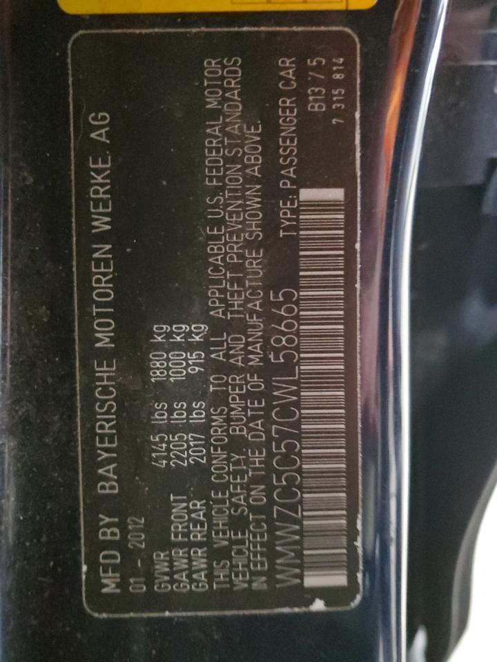2012 Mini Cooper S Countryman Blue vin: WMWZC5C57CWL58665