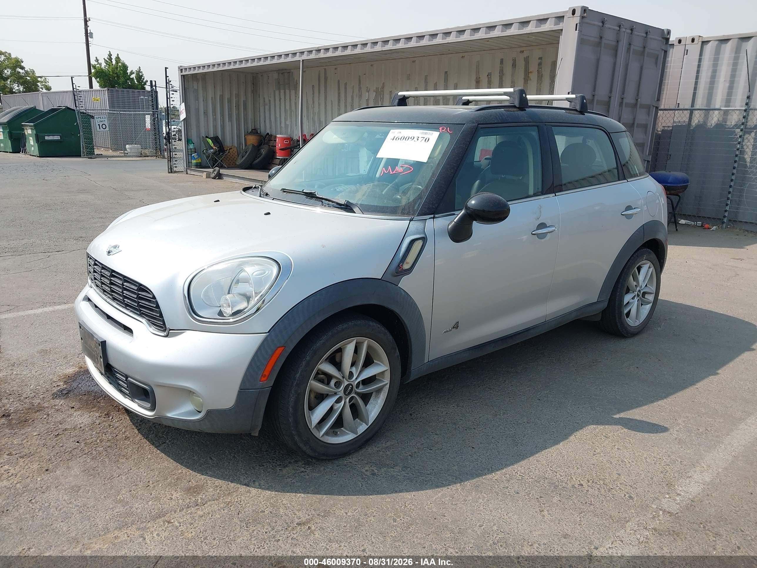 2012 Mini Cooper S Countryman   Silver vin: WMWZC5C57CWL62425