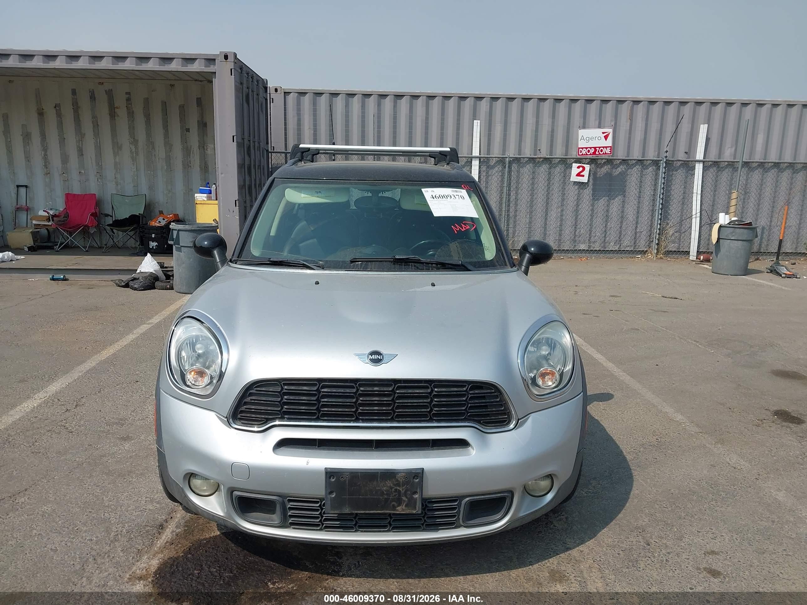 2012 Mini Cooper S Countryman   Silver vin: WMWZC5C57CWL62425