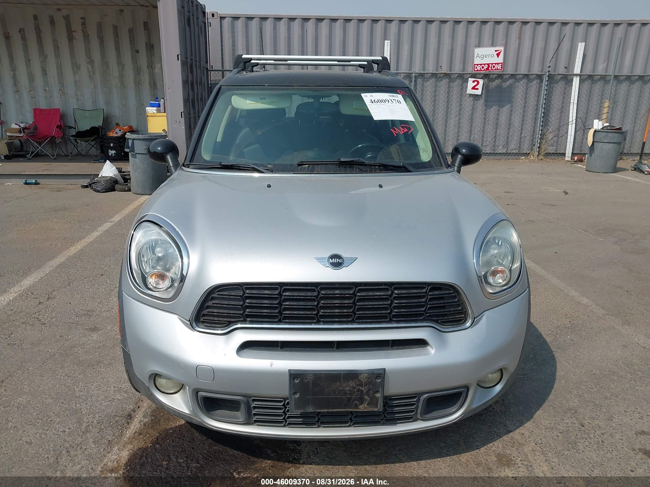 2012 Mini Cooper S Countryman   Silver vin: WMWZC5C57CWL62425