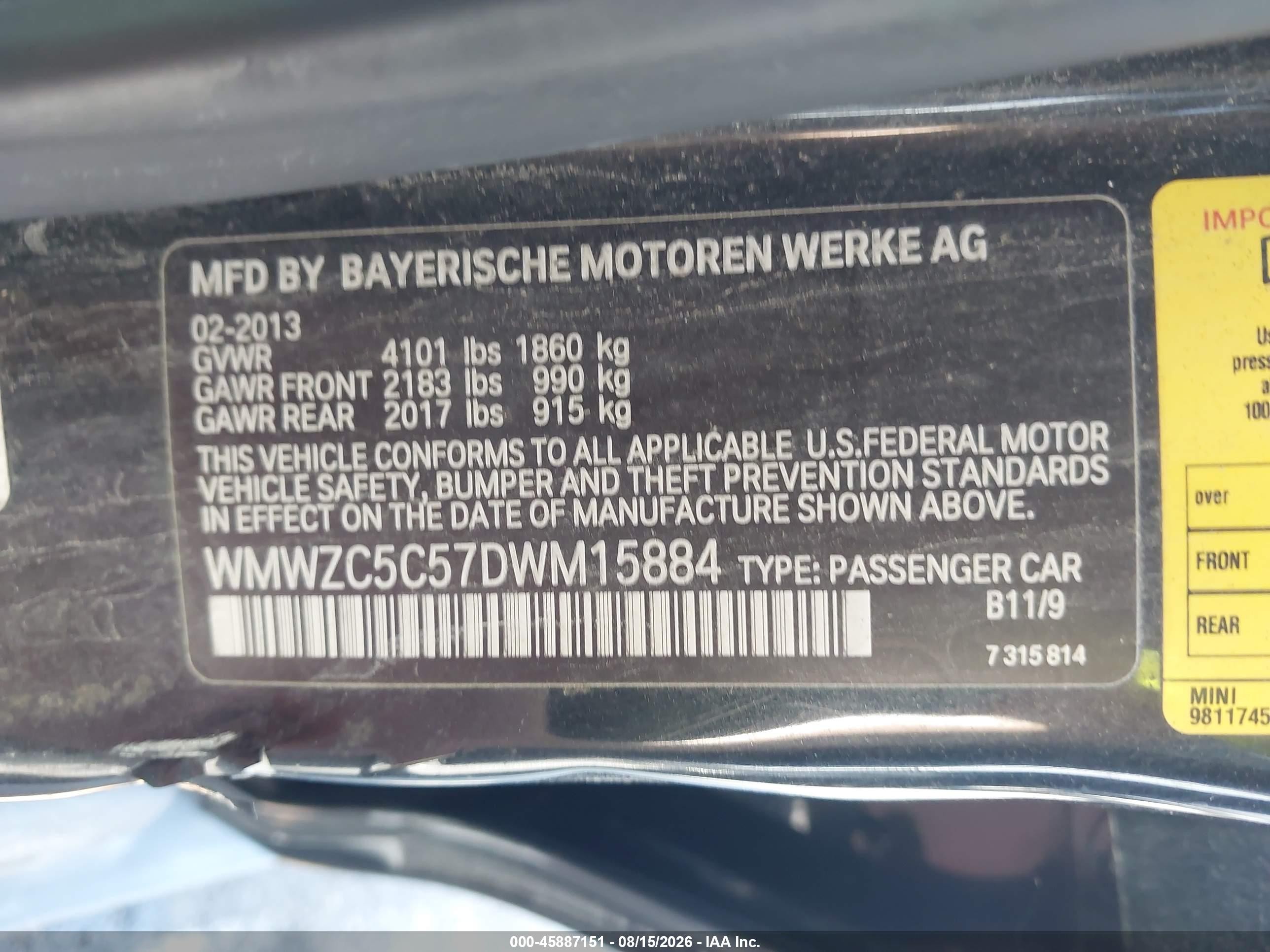 2013 Mini Countryman Cooper S Black vin: WMWZC5C57DWM15884