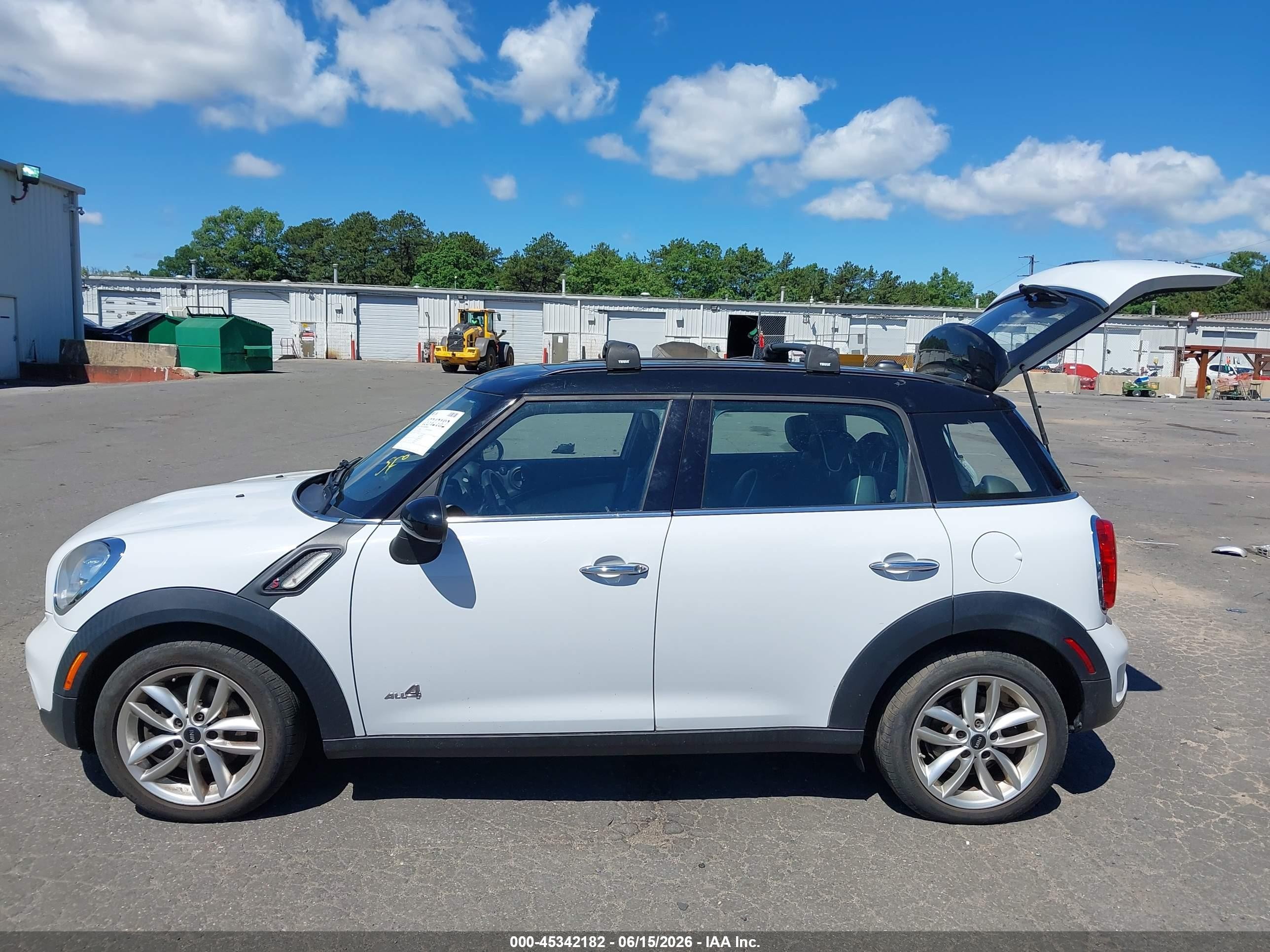 2014 Mini Countryman Cooper S Белый vin: WMWZC5C57EWP35398