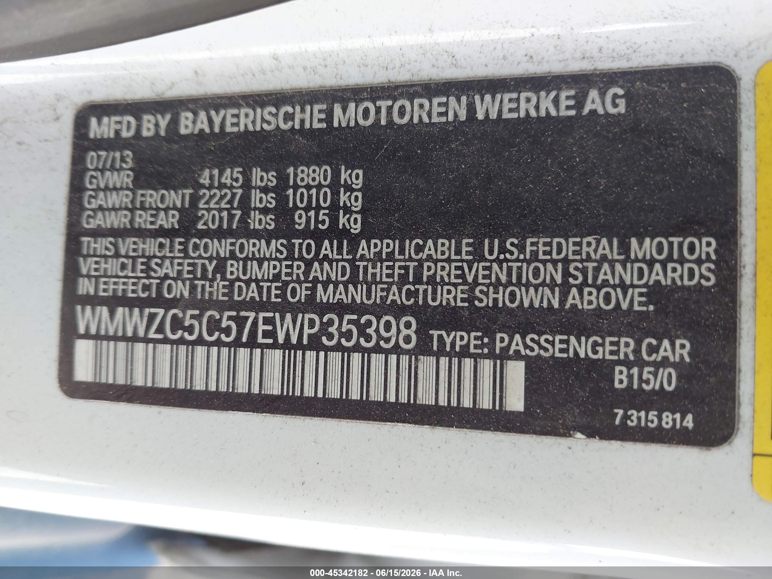 2014 Mini Countryman Cooper S Белый vin: WMWZC5C57EWP35398