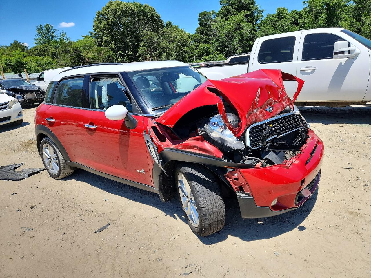 2014 Mini Cooper S Countryman Красный vin: WMWZC5C57EWP37121