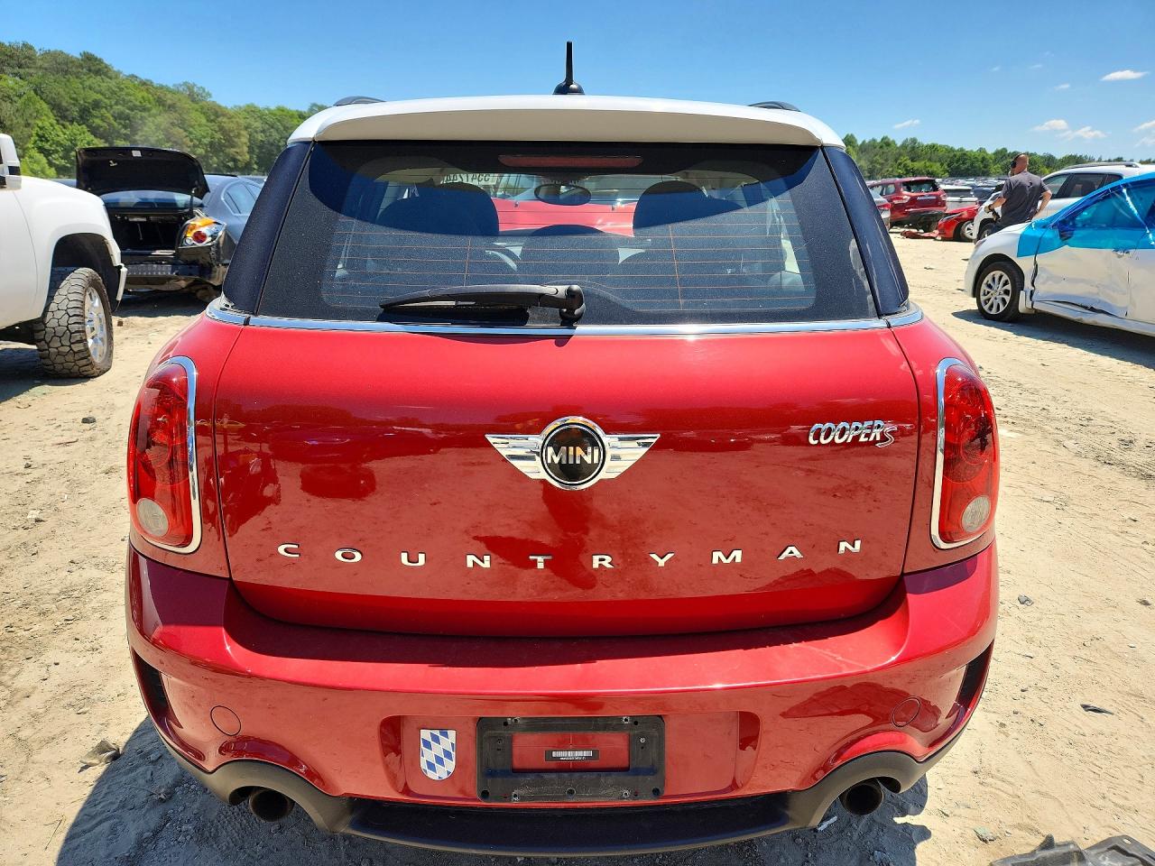 2014 Mini Cooper S Countryman Красный vin: WMWZC5C57EWP37121