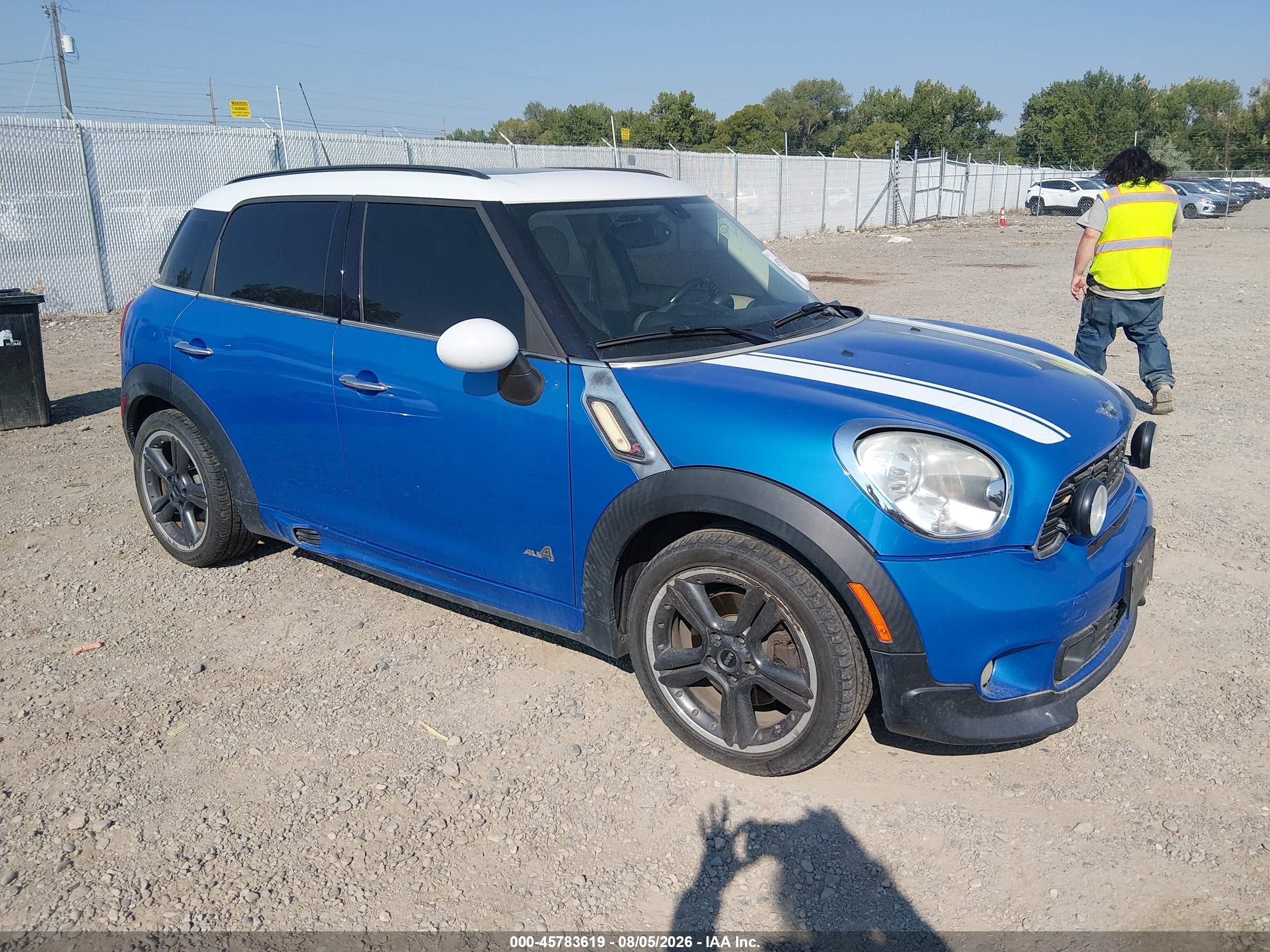 2011 Mini Cooper S Countryman   Blue vin: WMWZC5C58BWL54526
