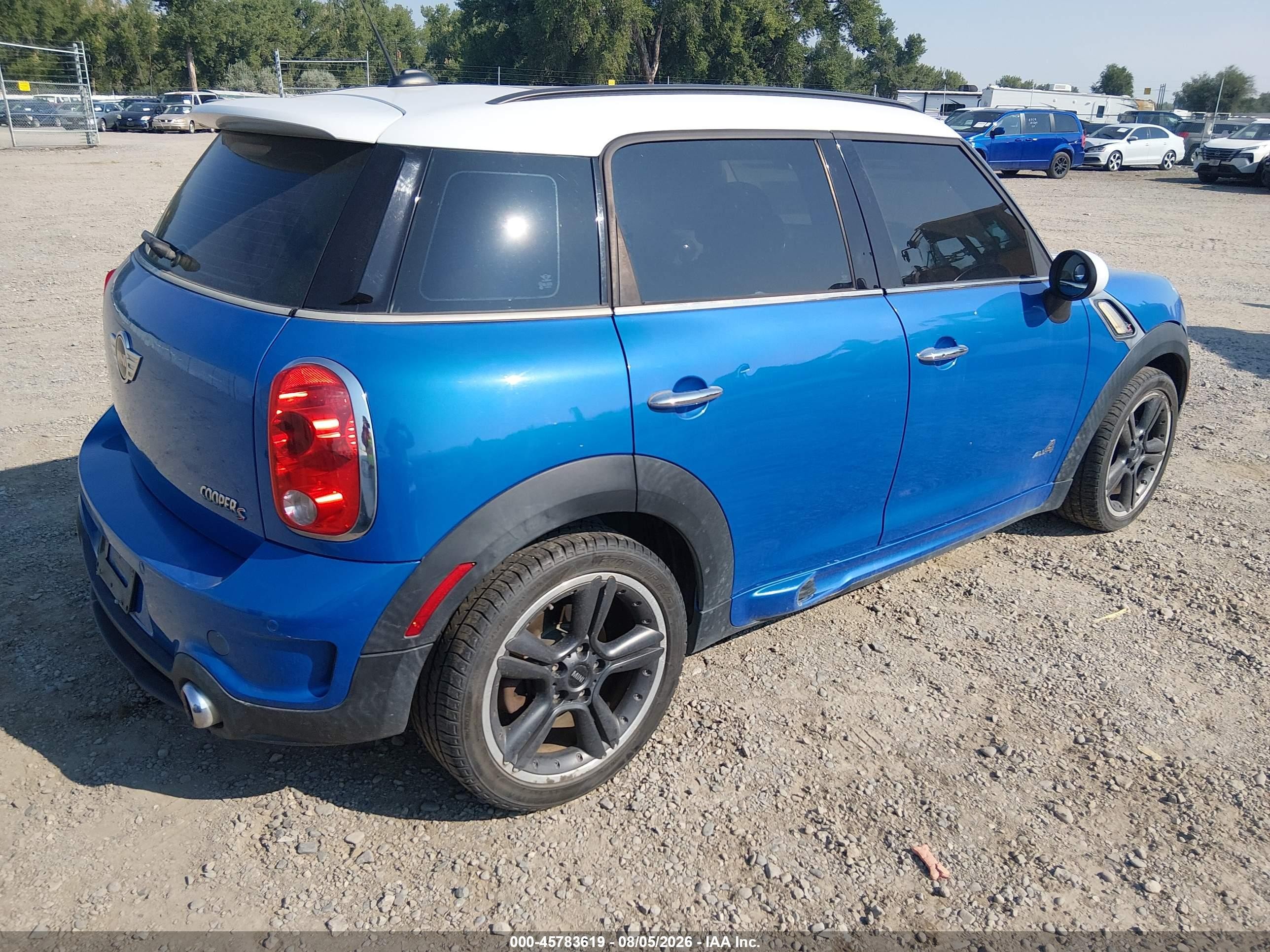2011 Mini Cooper S Countryman   Blue vin: WMWZC5C58BWL54526