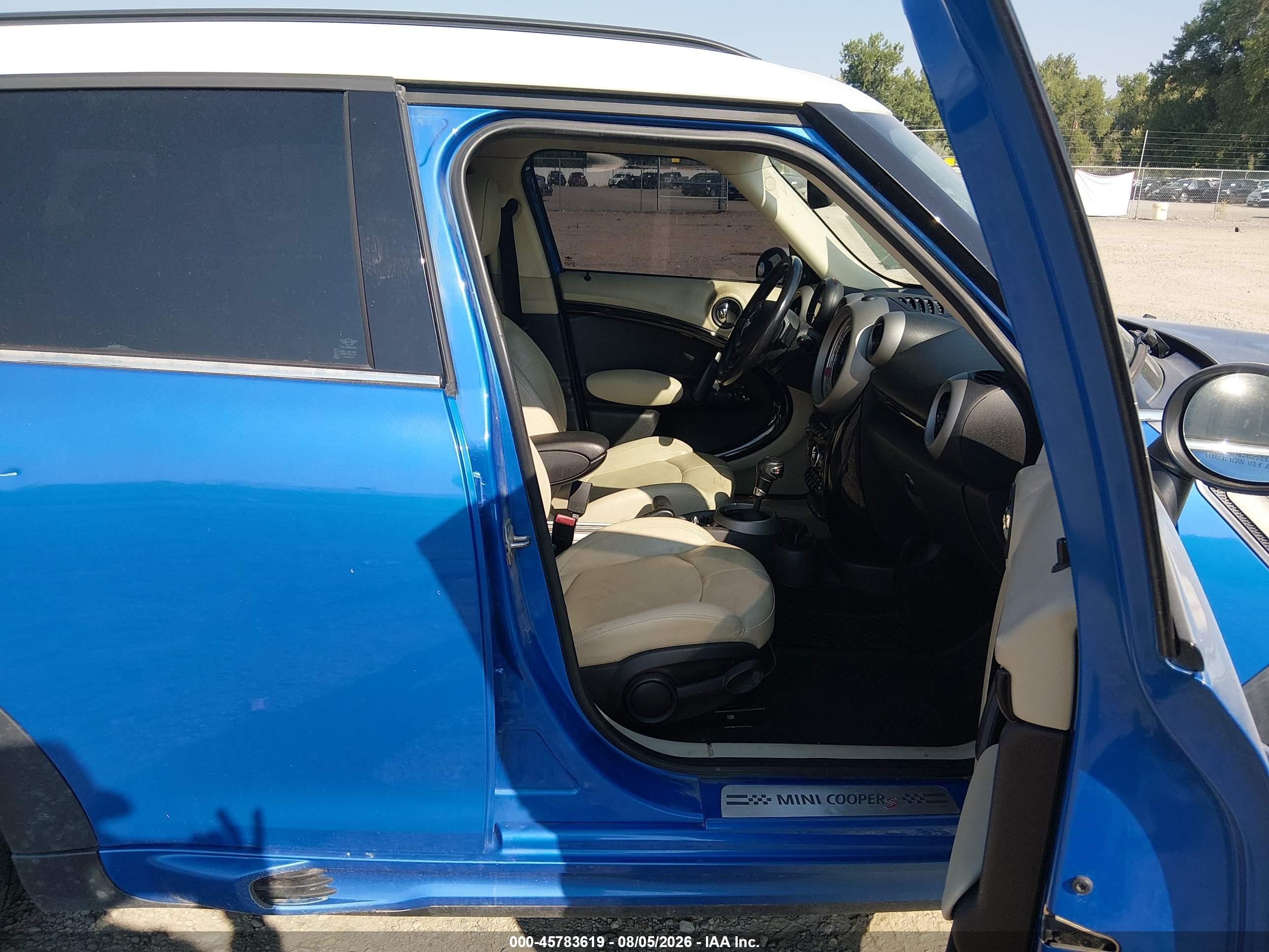 2011 Mini Cooper S Countryman   Blue vin: WMWZC5C58BWL54526