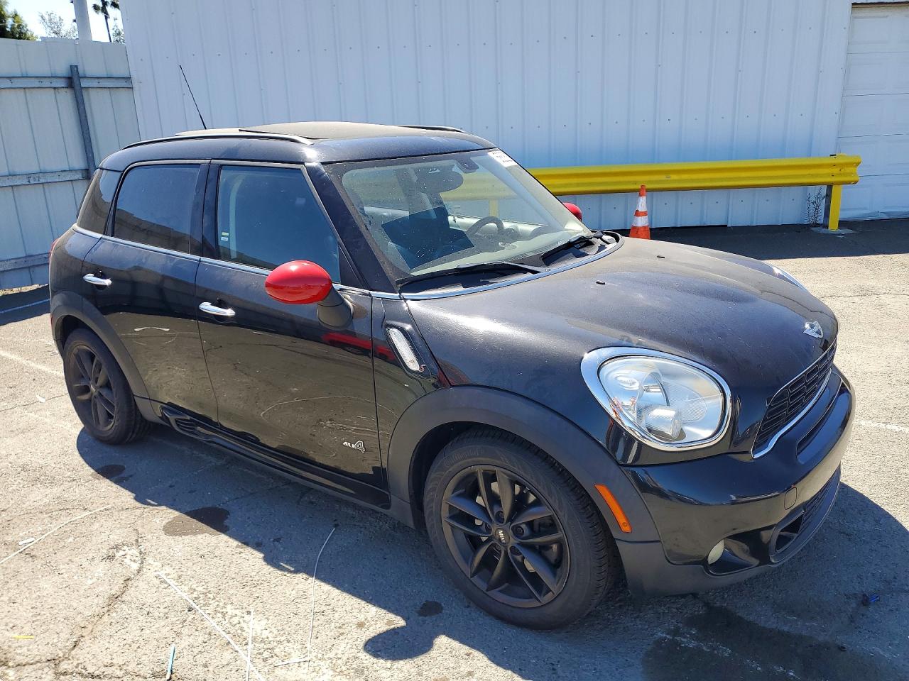 2012 Mini Cooper S Countryman Black vin: WMWZC5C58CWL56326