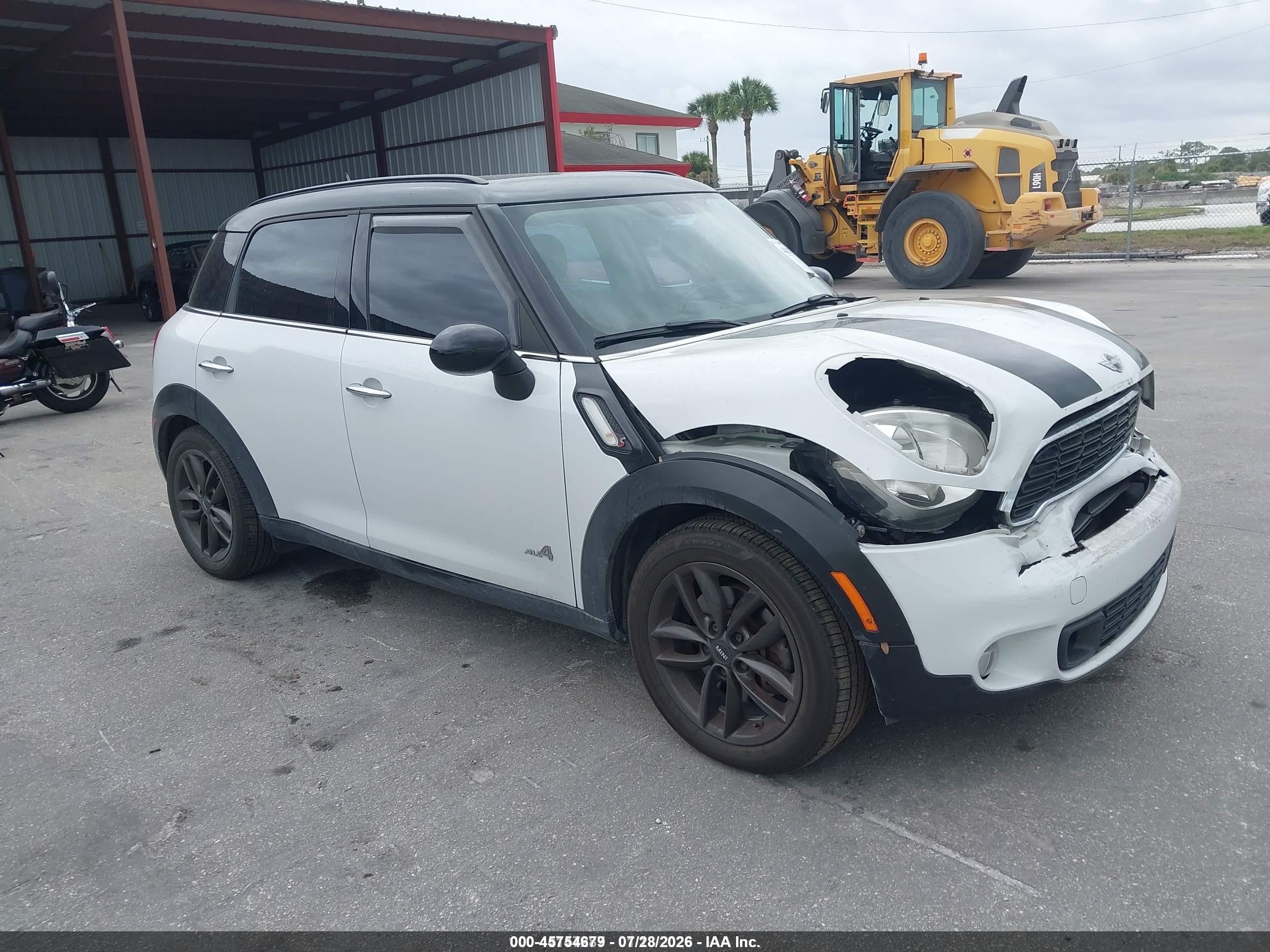 2013 Mini Countryman Cooper S White vin: WMWZC5C58DWP33951
