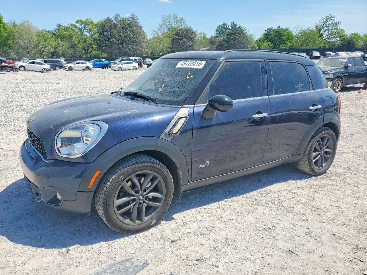 2014 Mini Cooper S Countryman Blue vin: WMWZC5C58EWM17452