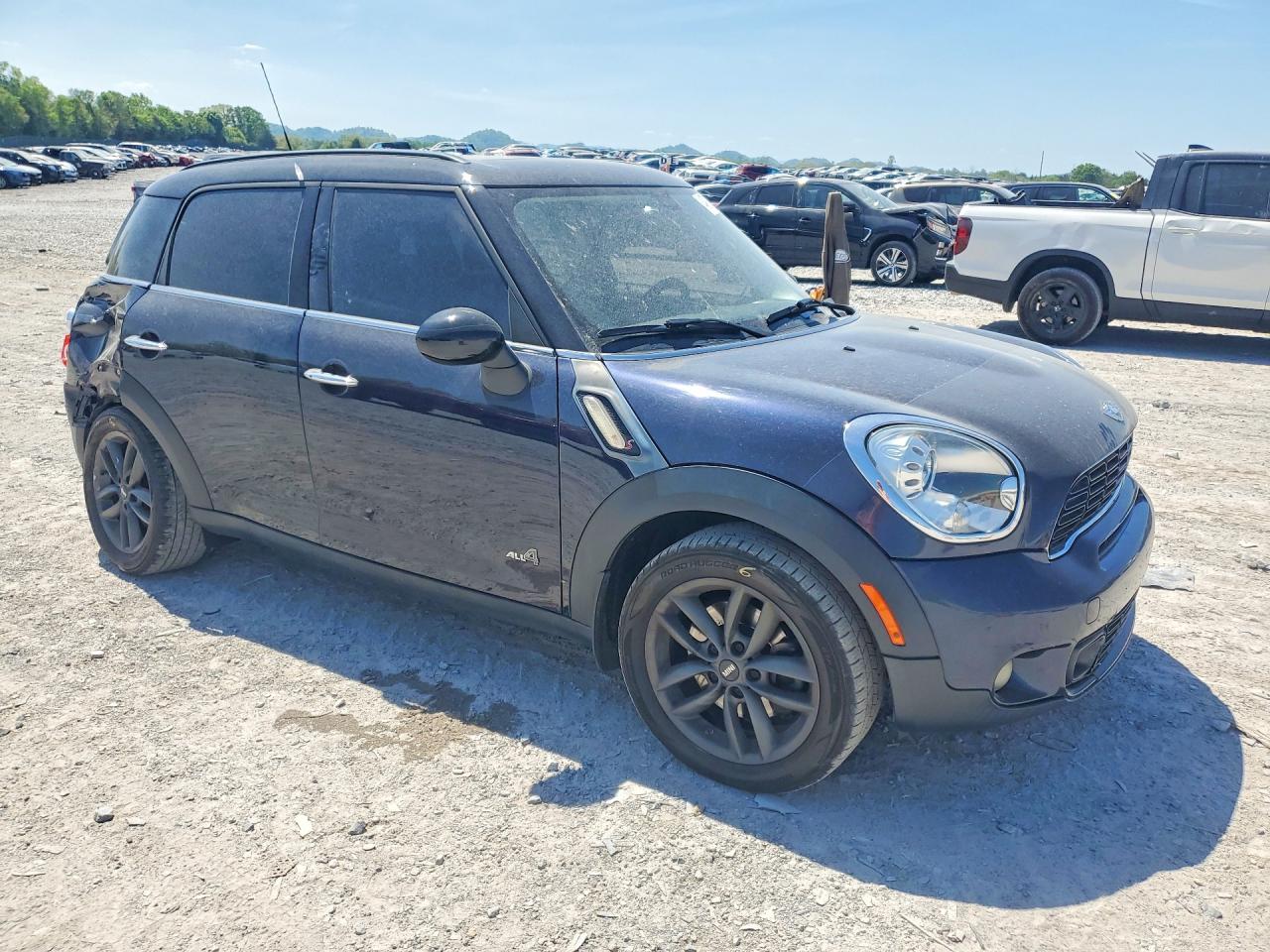 2014 Mini Cooper S Countryman Blue vin: WMWZC5C58EWM17452