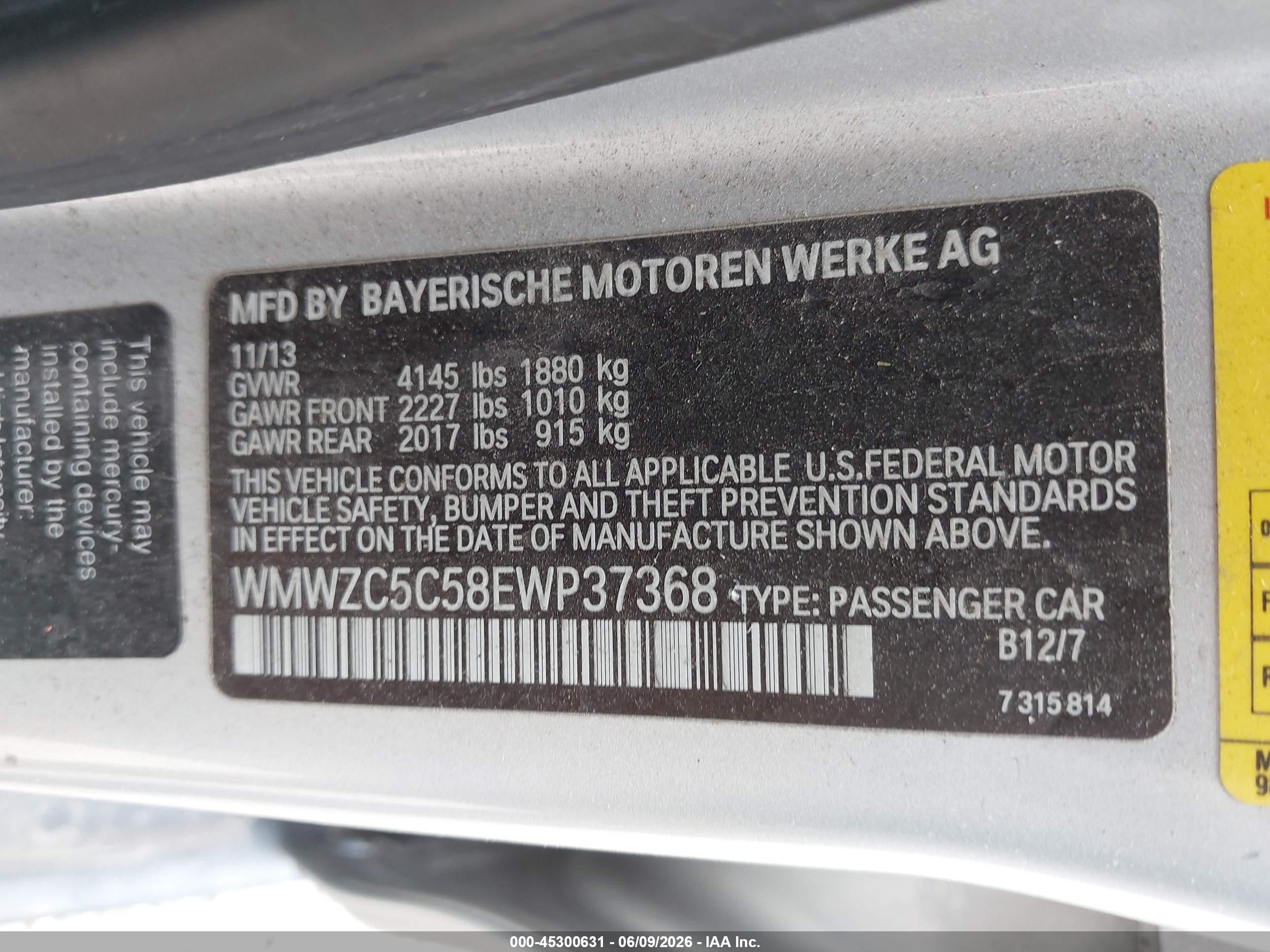 2014 Mini Countryman Cooper S Silver vin: WMWZC5C58EWP37368