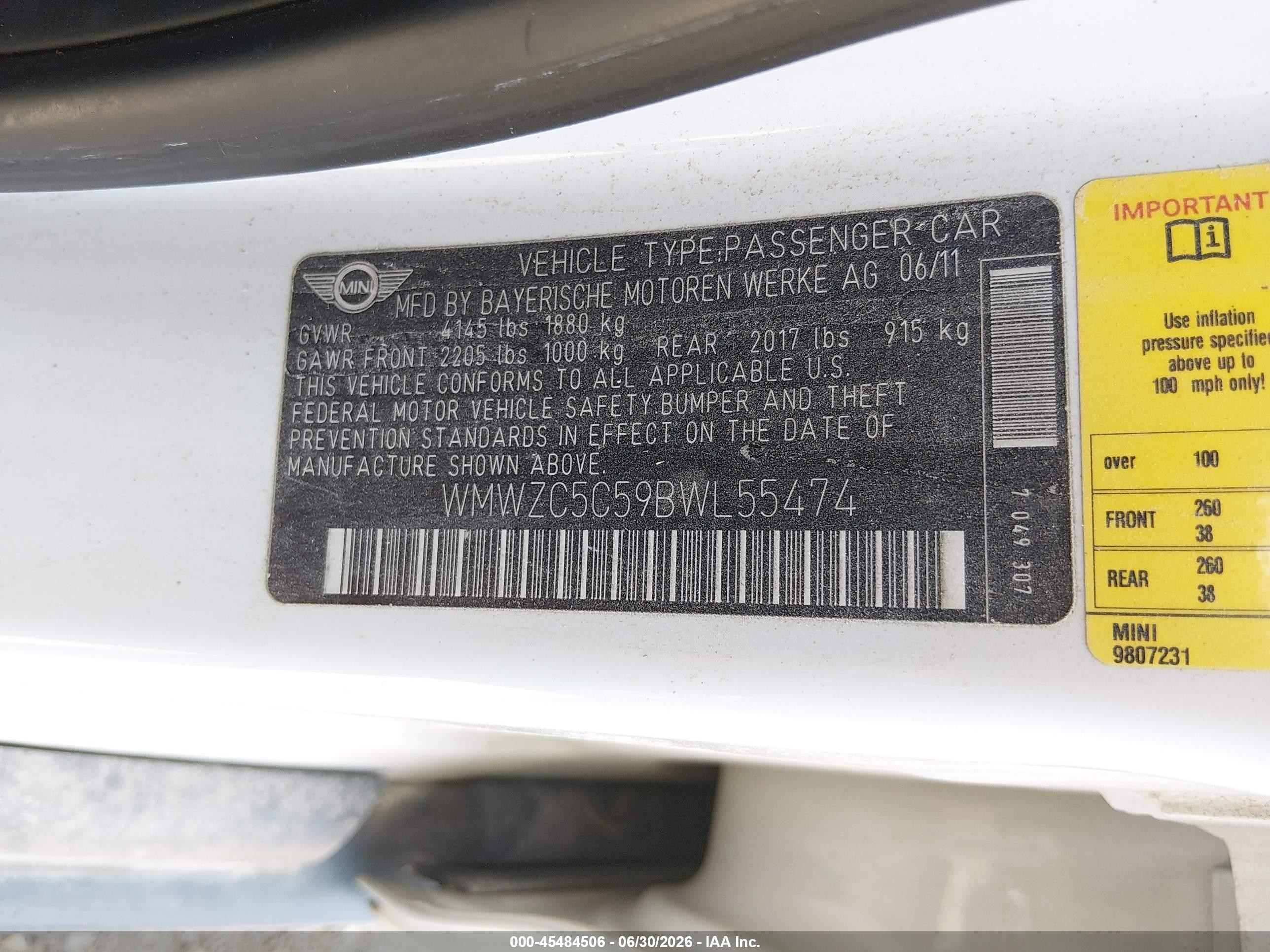 2011 Mini Cooper S Countryman   Gray vin: WMWZC5C59BWL55474