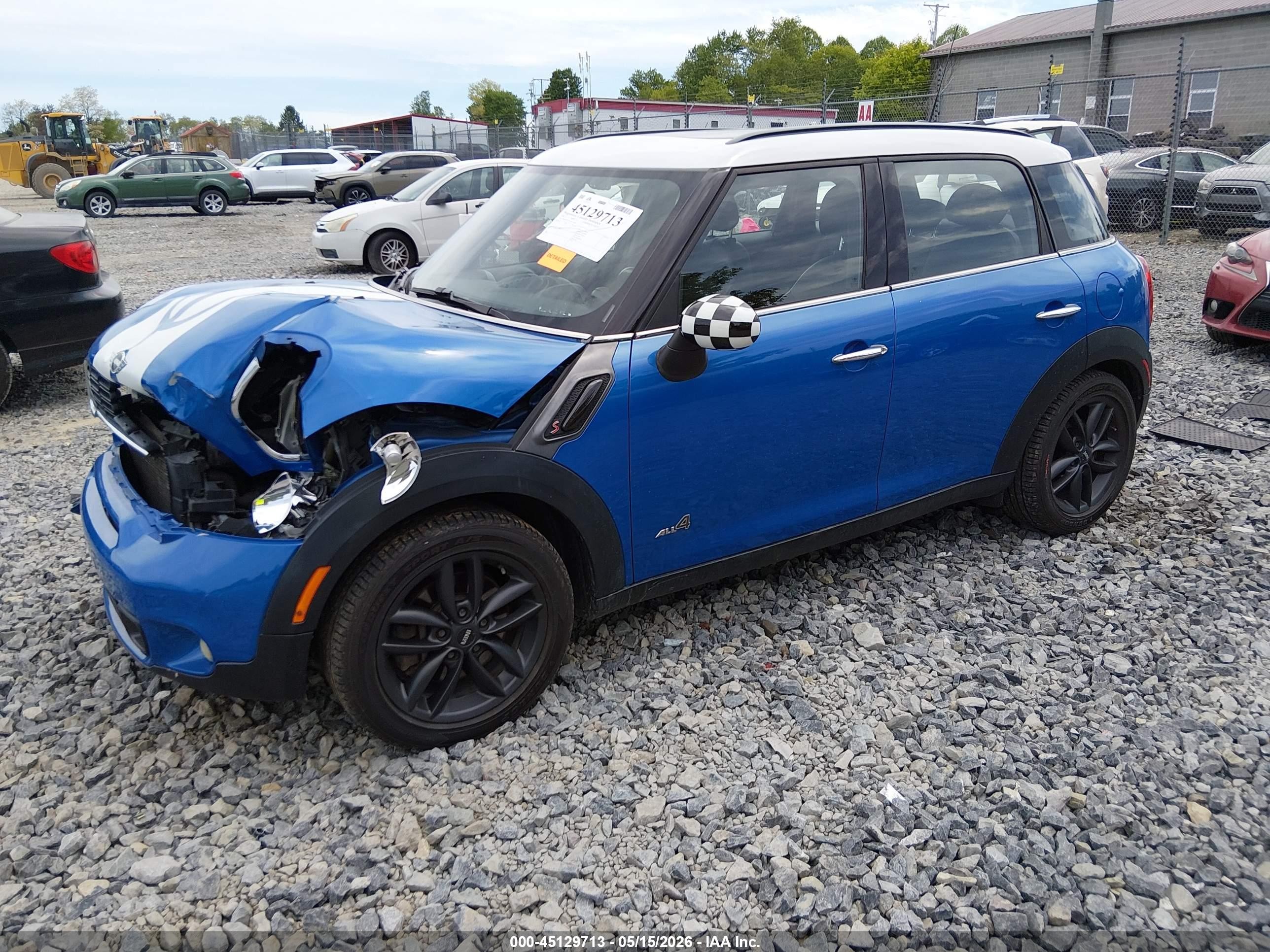 2012 Mini Cooper S Countryman   Blue vin: WMWZC5C59CWL58554