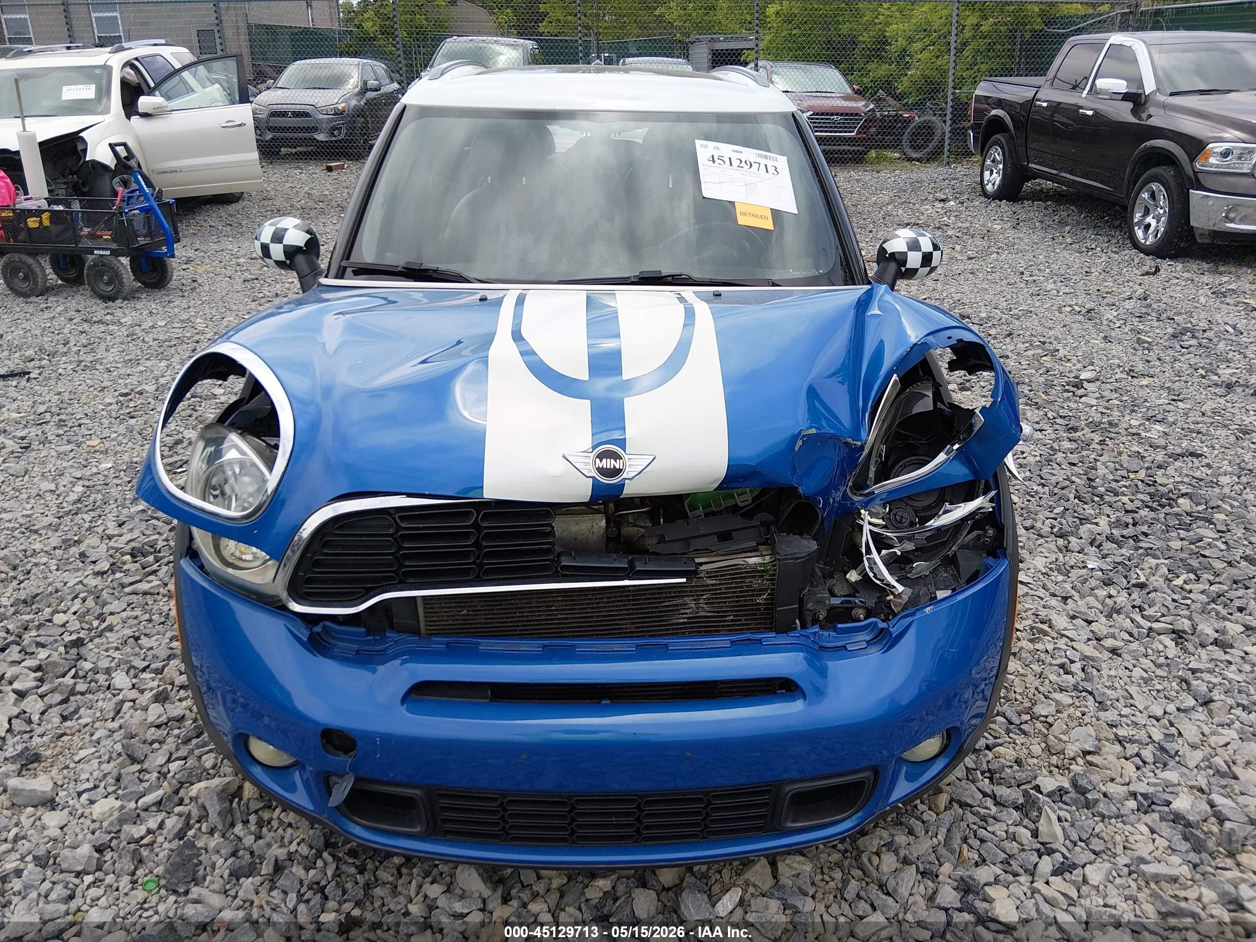 2012 Mini Cooper S Countryman   Blue vin: WMWZC5C59CWL58554