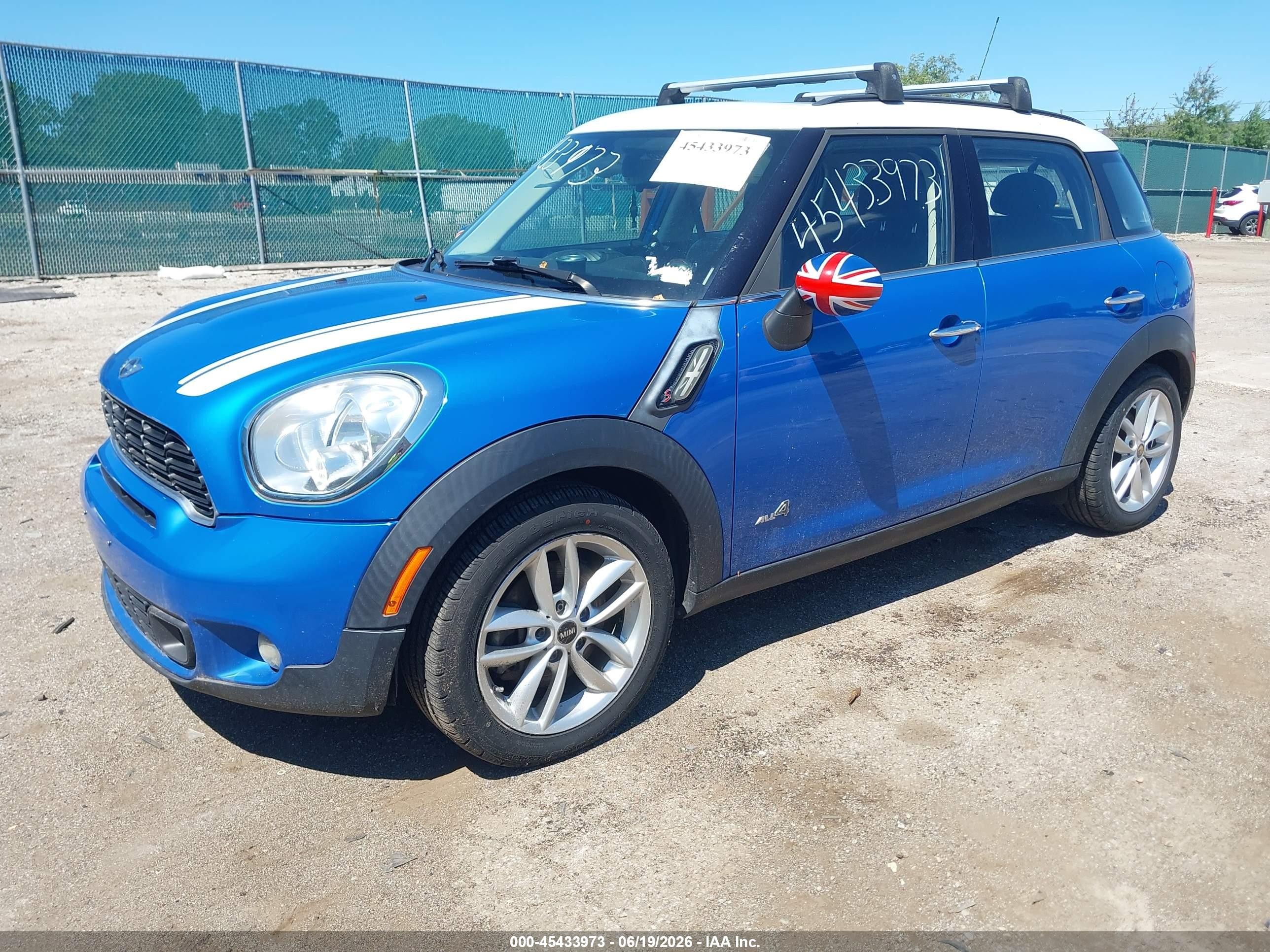 2013 Mini Countryman Cooper S Blue vin: WMWZC5C59DWM16275