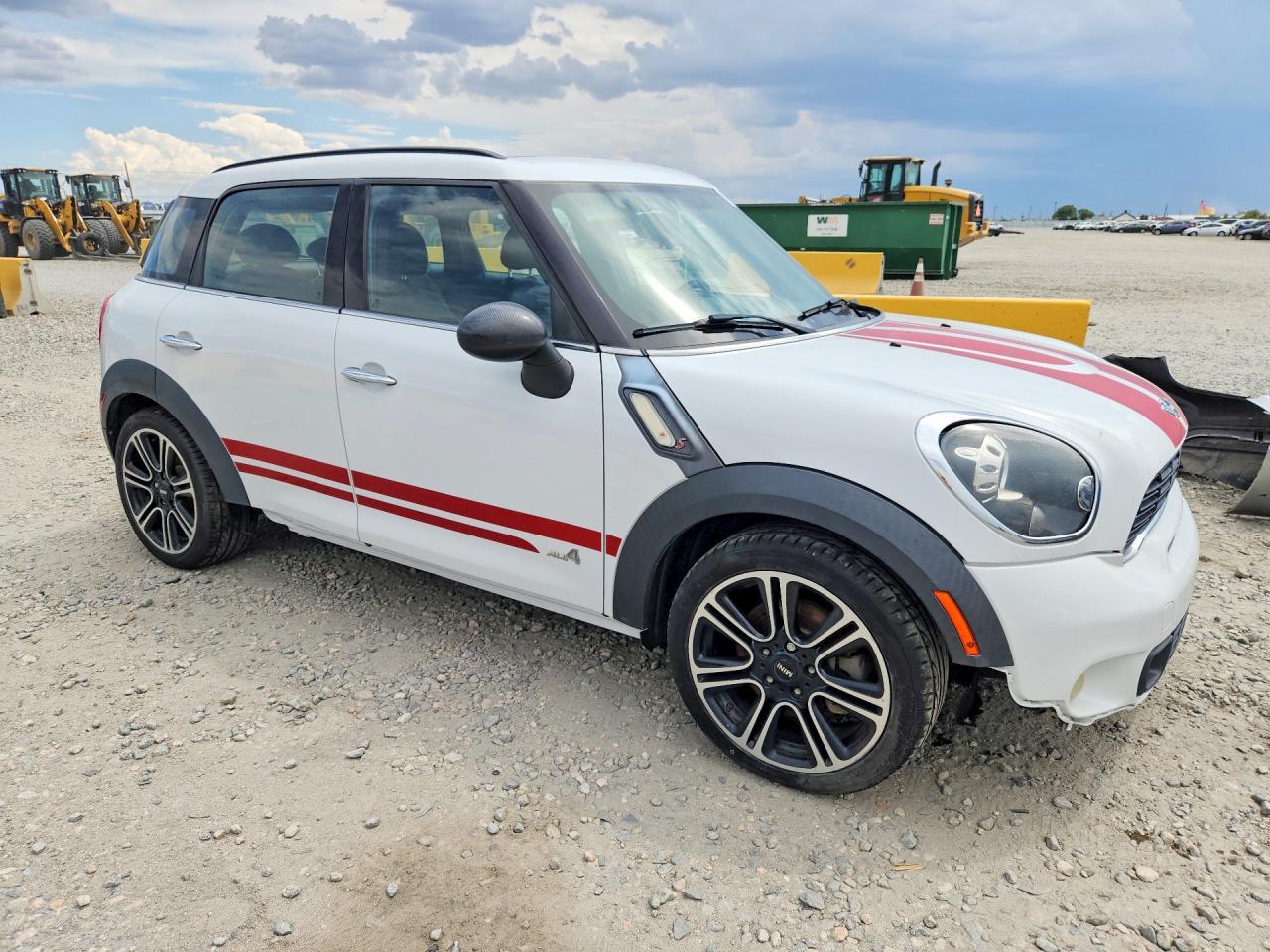 2014 Mini Cooper S Countryman White vin: WMWZC5C59EWM17881