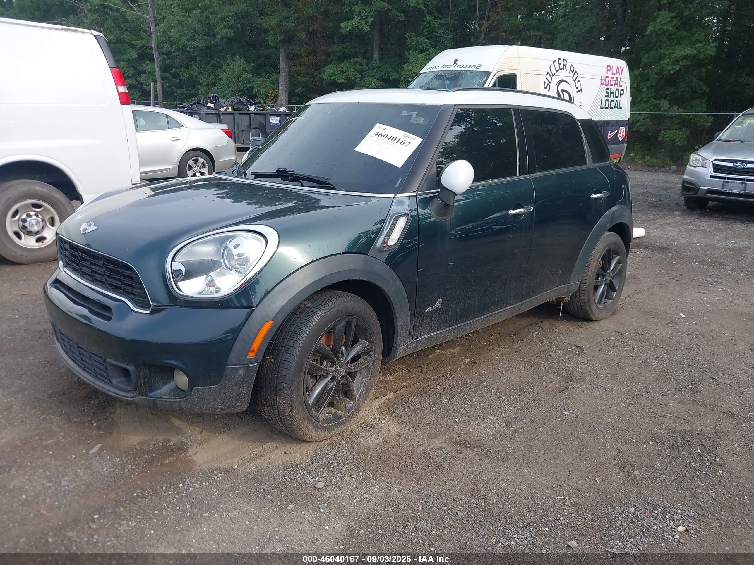 2011 Mini Cooper S Countryman Green vin: WMWZC5C5XBWL53295