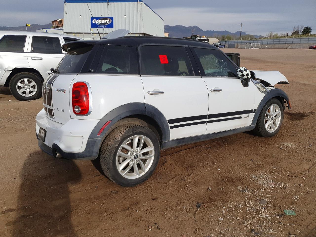 2014 Mini Cooper S Countryman White vin: WMWZC5C5XEWP39204