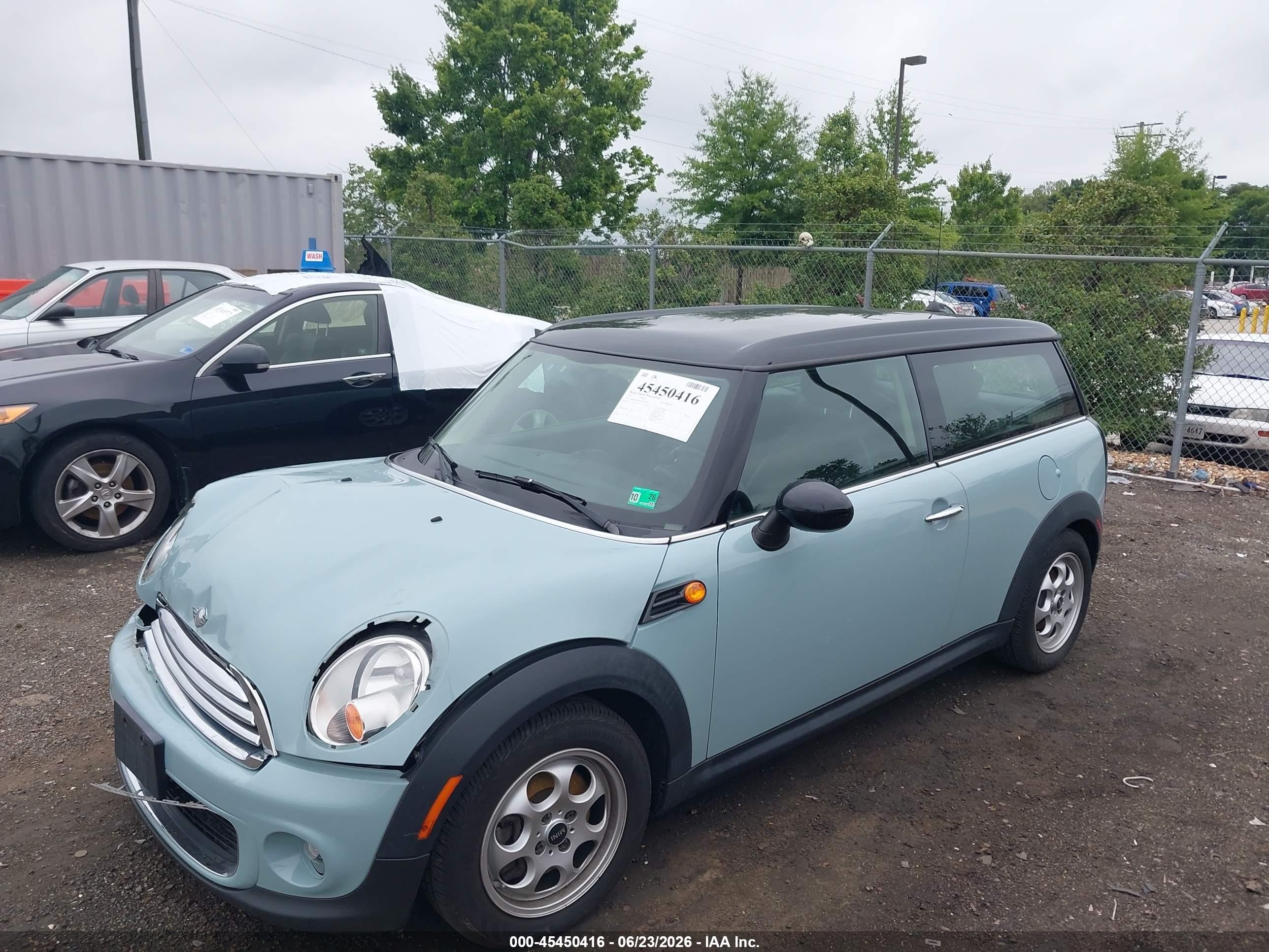 2013 Mini Clubman Cooper Light Blue vin: WMWZF3C54DT490166