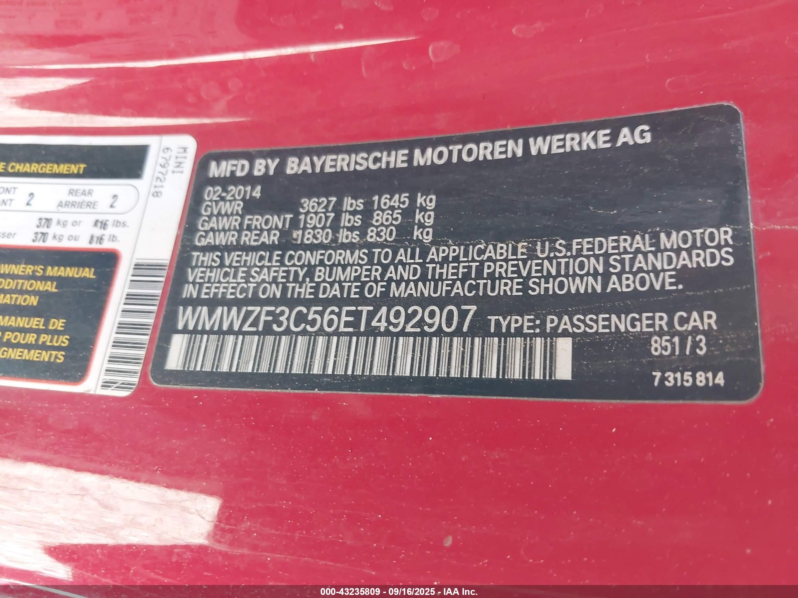 2014 Mini Cooper Clubman Красный vin: WMWZF3C56ET492907