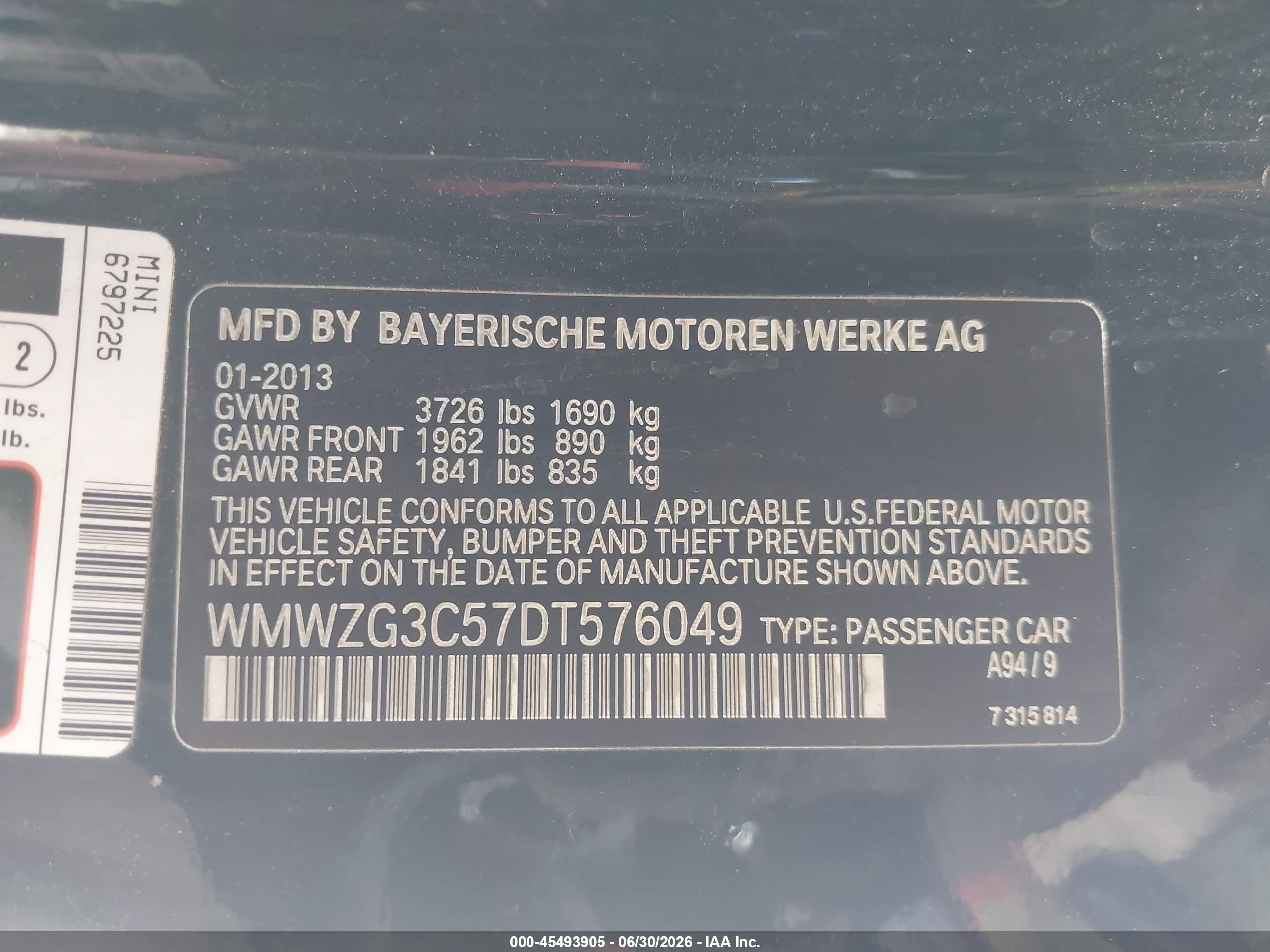2013 Mini Clubman Cooper S Black vin: WMWZG3C57DT576049