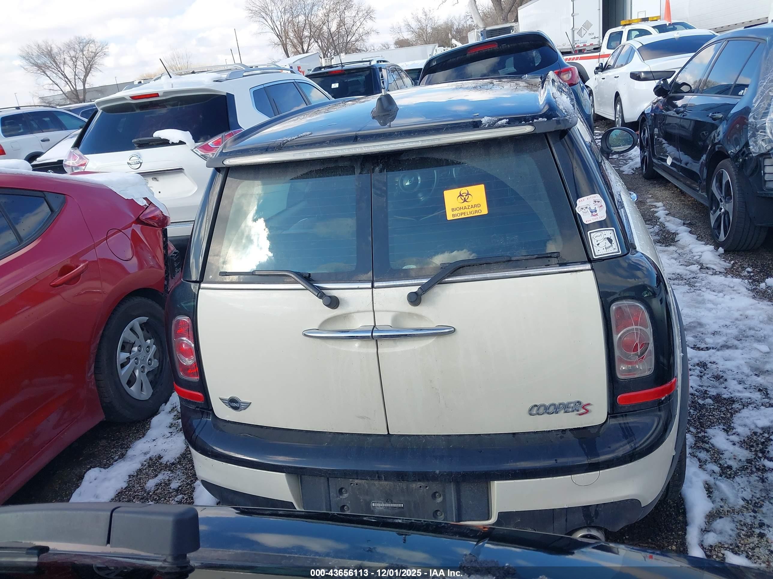 2011 Mini Cooper S Clubman   White vin: WMWZG3C58BTY36407