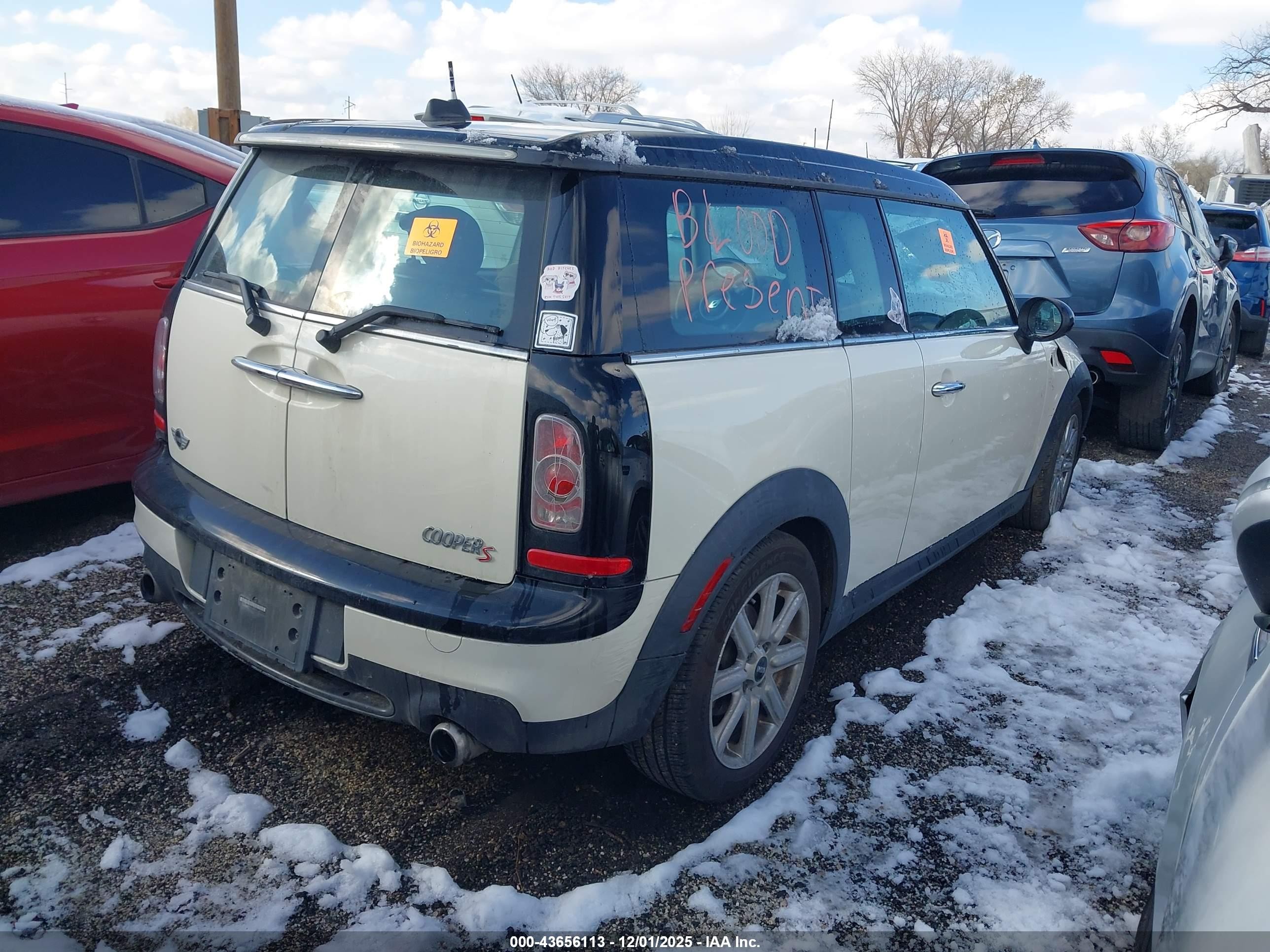 2011 Mini Cooper S Clubman   White vin: WMWZG3C58BTY36407