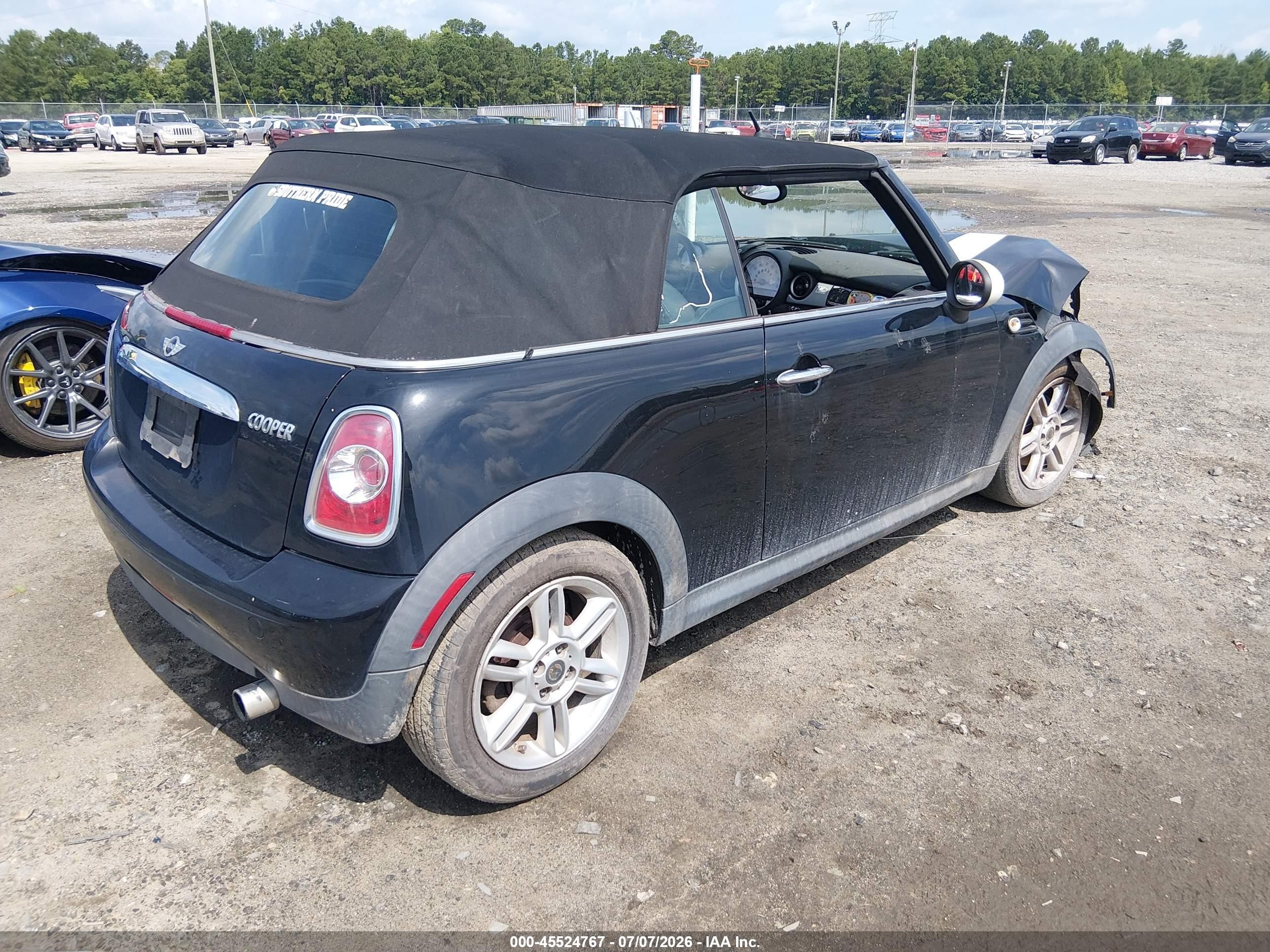 2014 Mini Convertible Cooper Black vin: WMWZN3C5XET266386