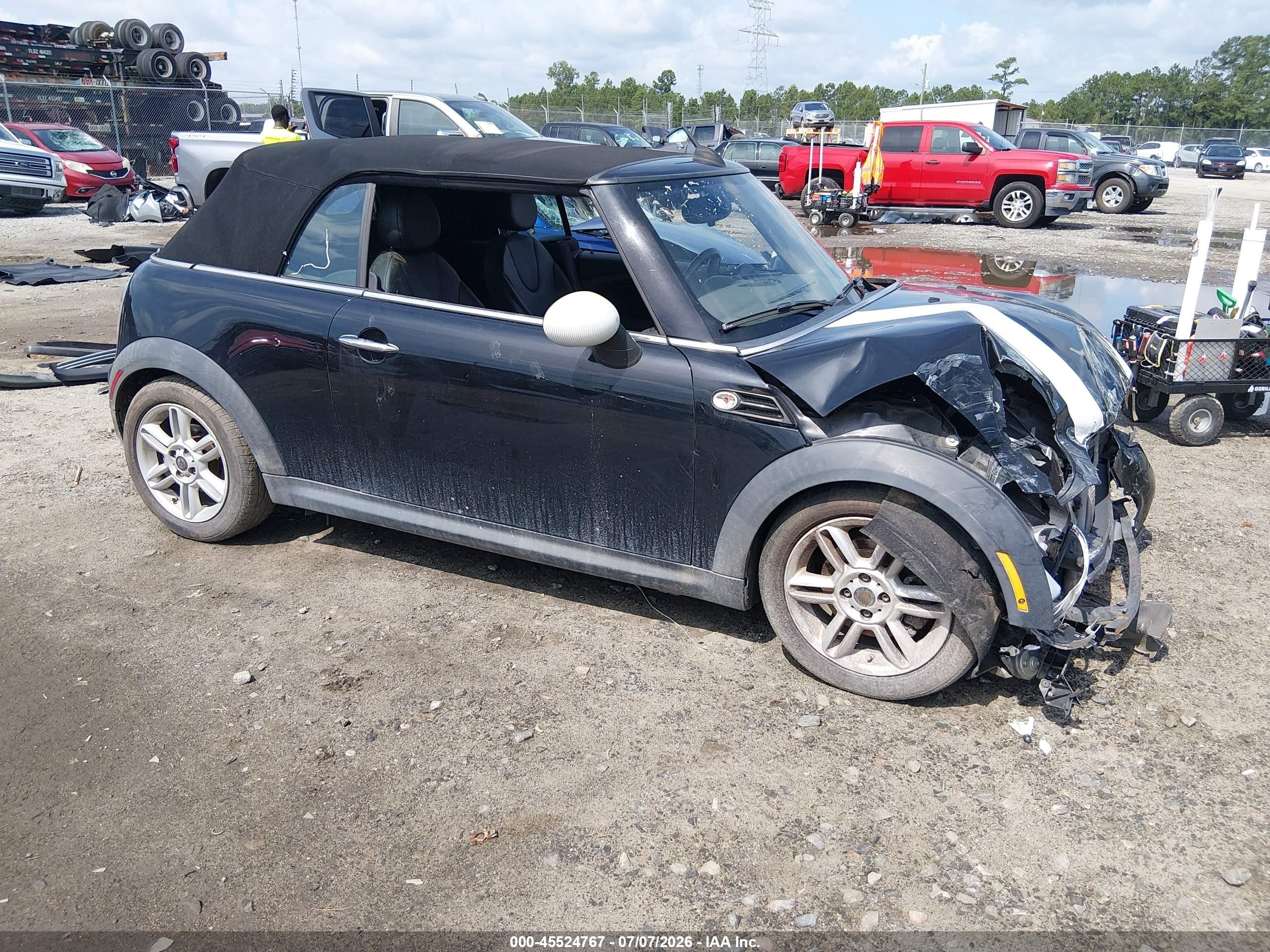 2014 Mini Convertible Cooper Black vin: WMWZN3C5XET266386