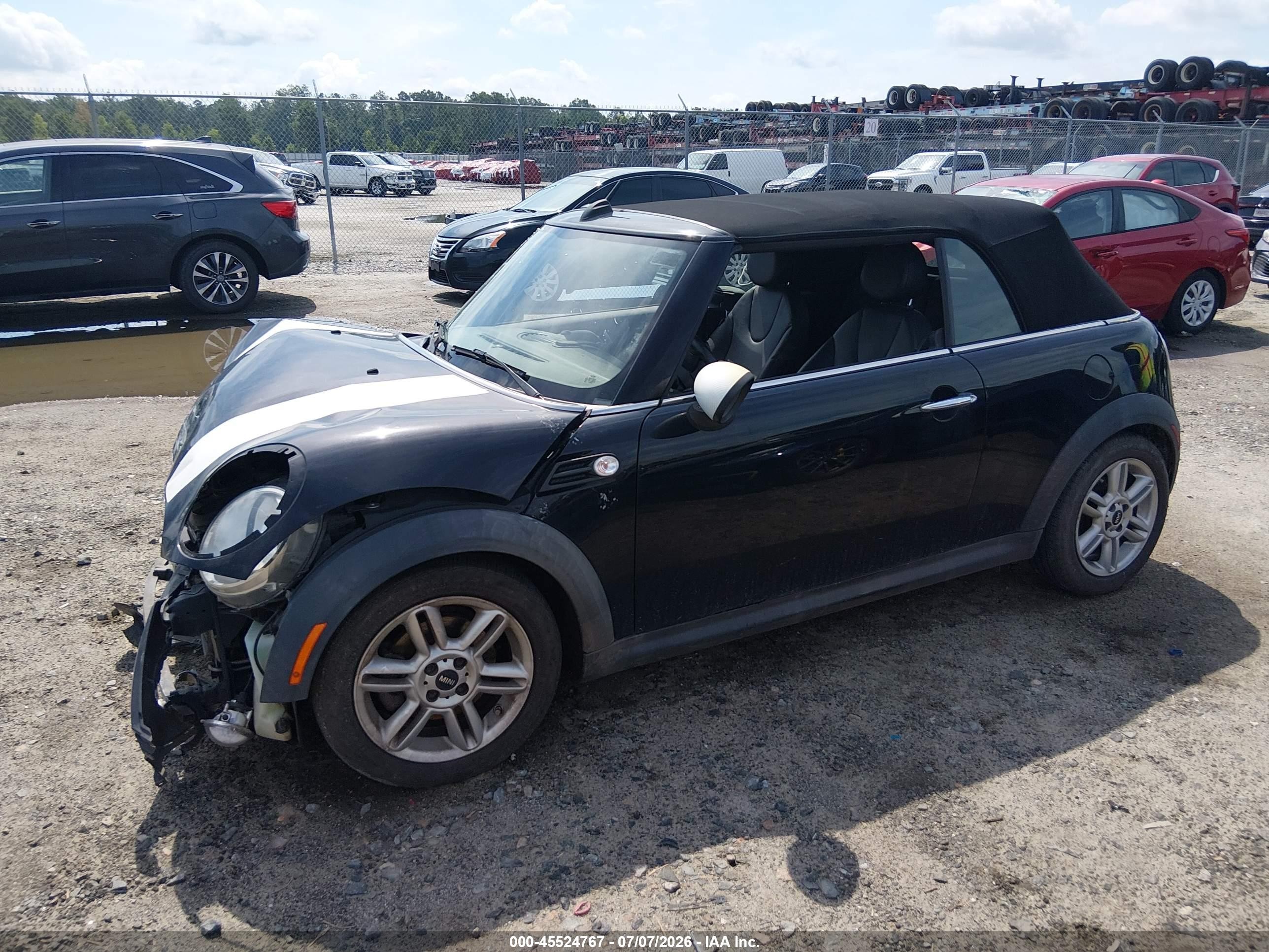 2014 Mini Convertible Cooper Black vin: WMWZN3C5XET266386