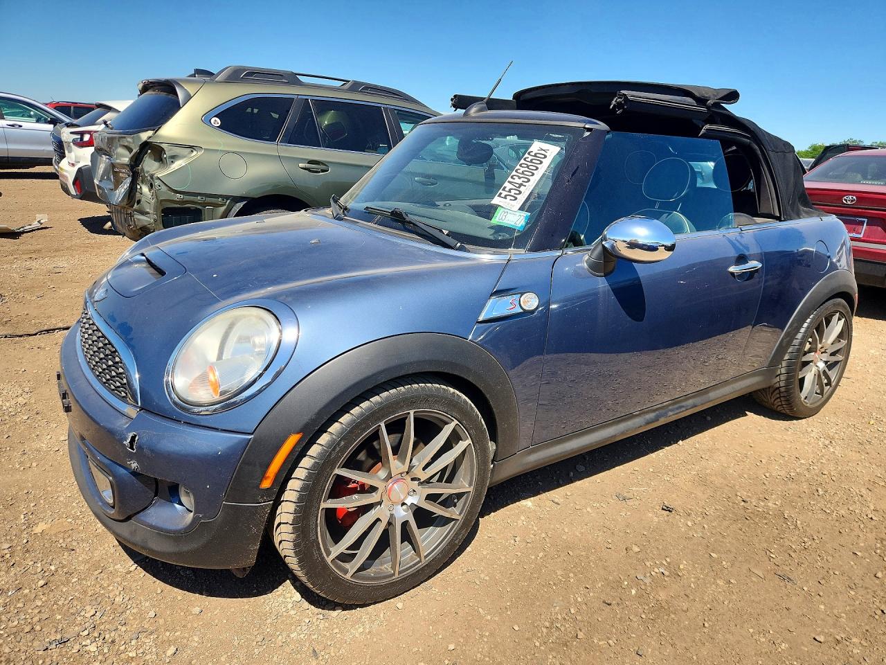 2011 Mini Cooper S Blue vin: WMWZP3C50BTX83055