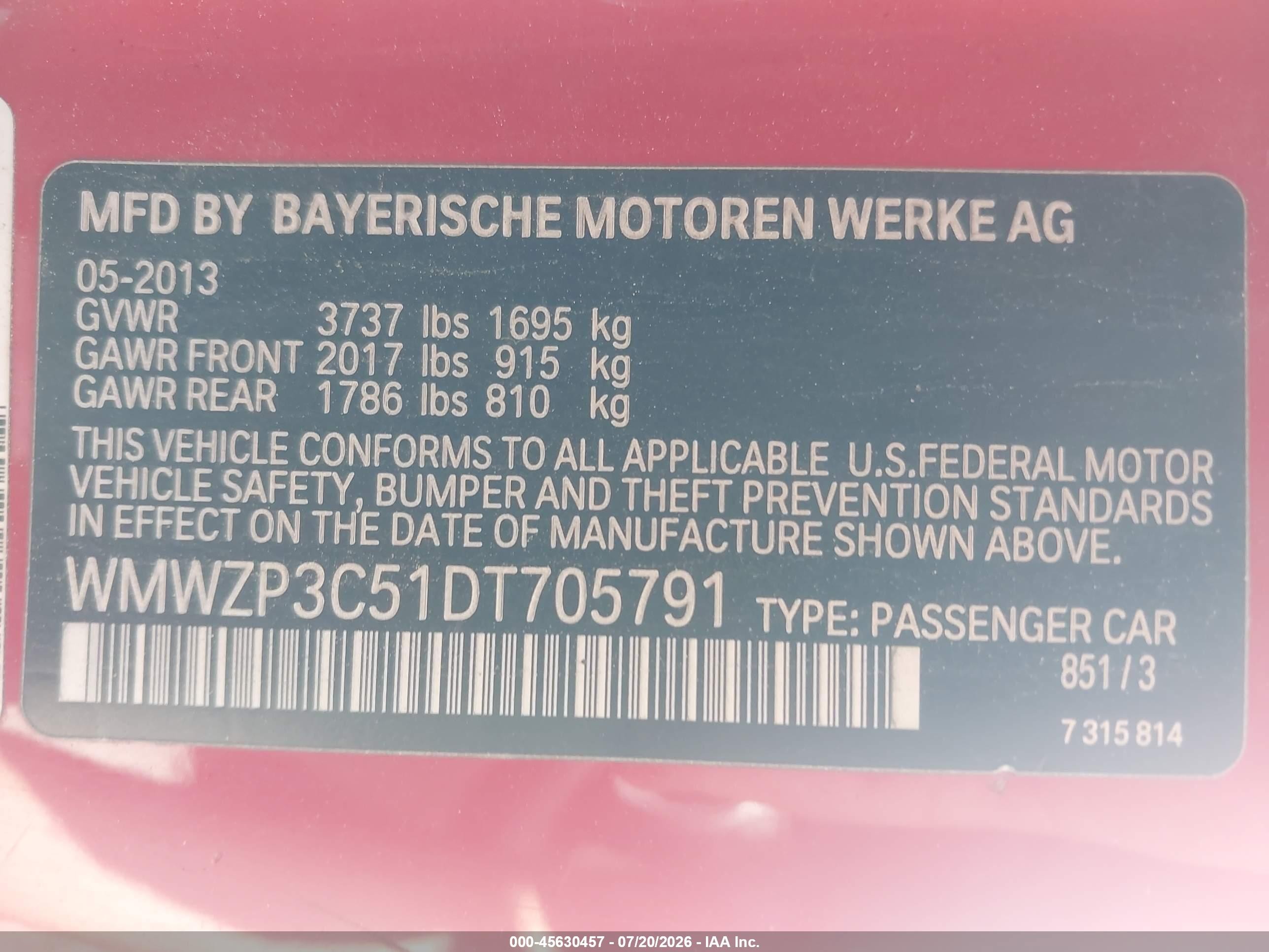 2013 Mini Convertible Cooper S Red vin: WMWZP3C51DT705791