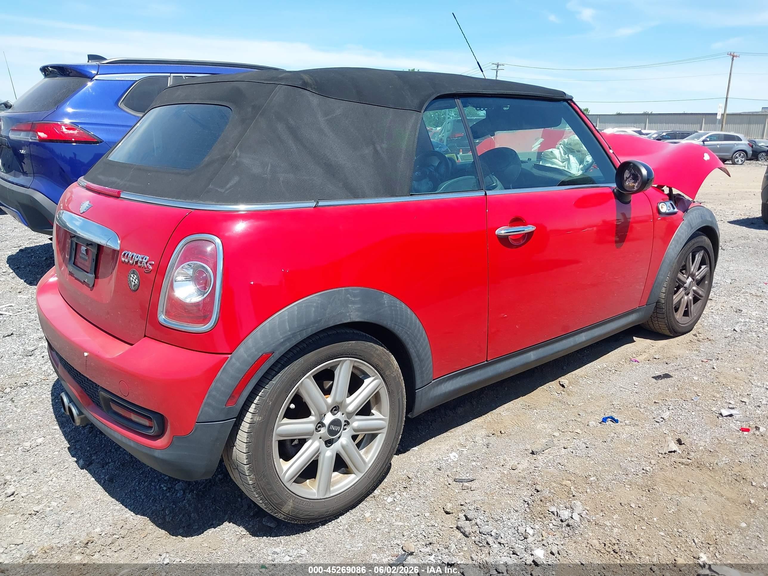 2014 Mini Convertible Cooper S Красный vin: WMWZP3C53ET707429