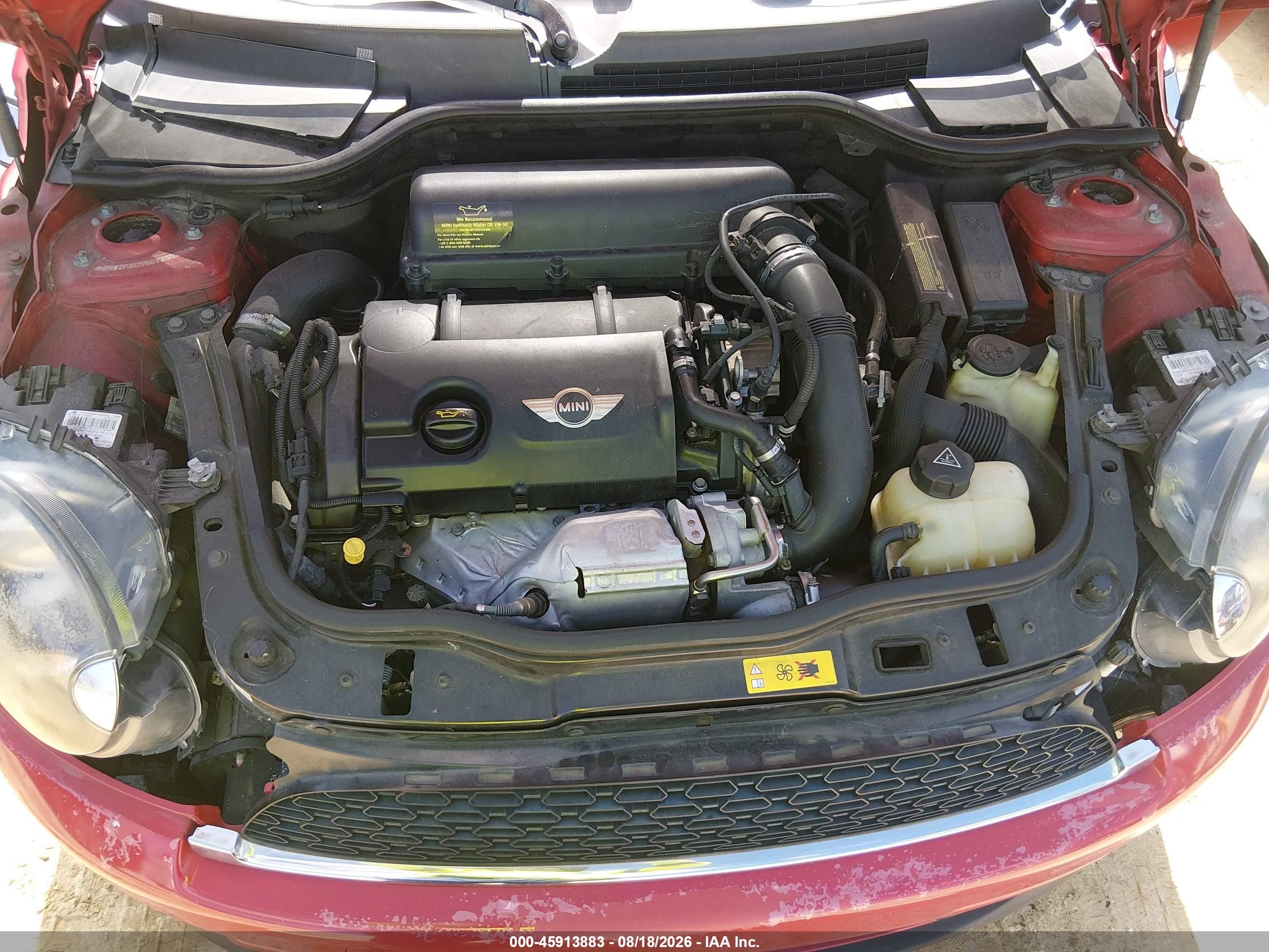 2012 Mini Cooper S   Red vin: WMWZP3C55CT250250