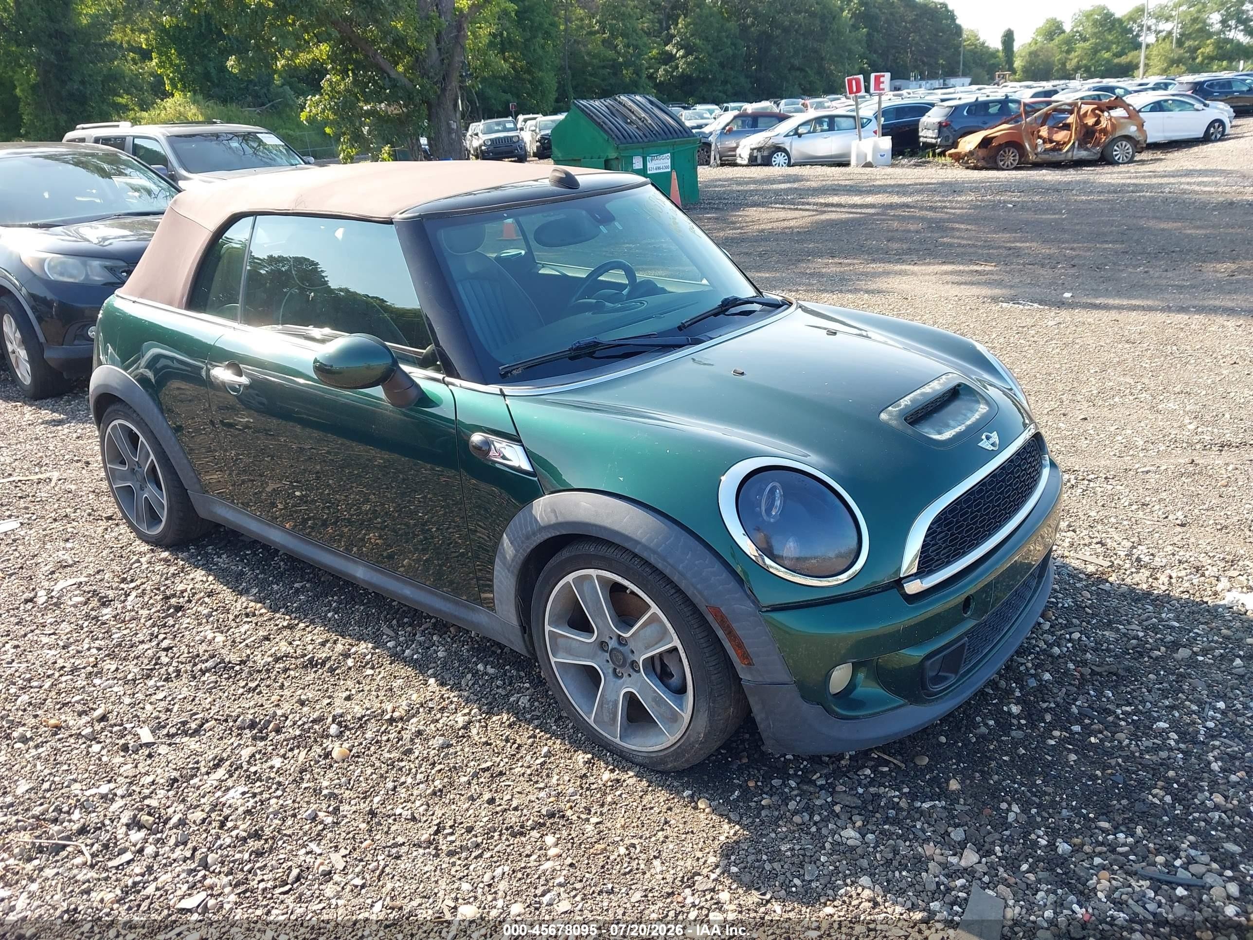 2012 Mini Cooper S   Green vin: WMWZP3C55CT296208