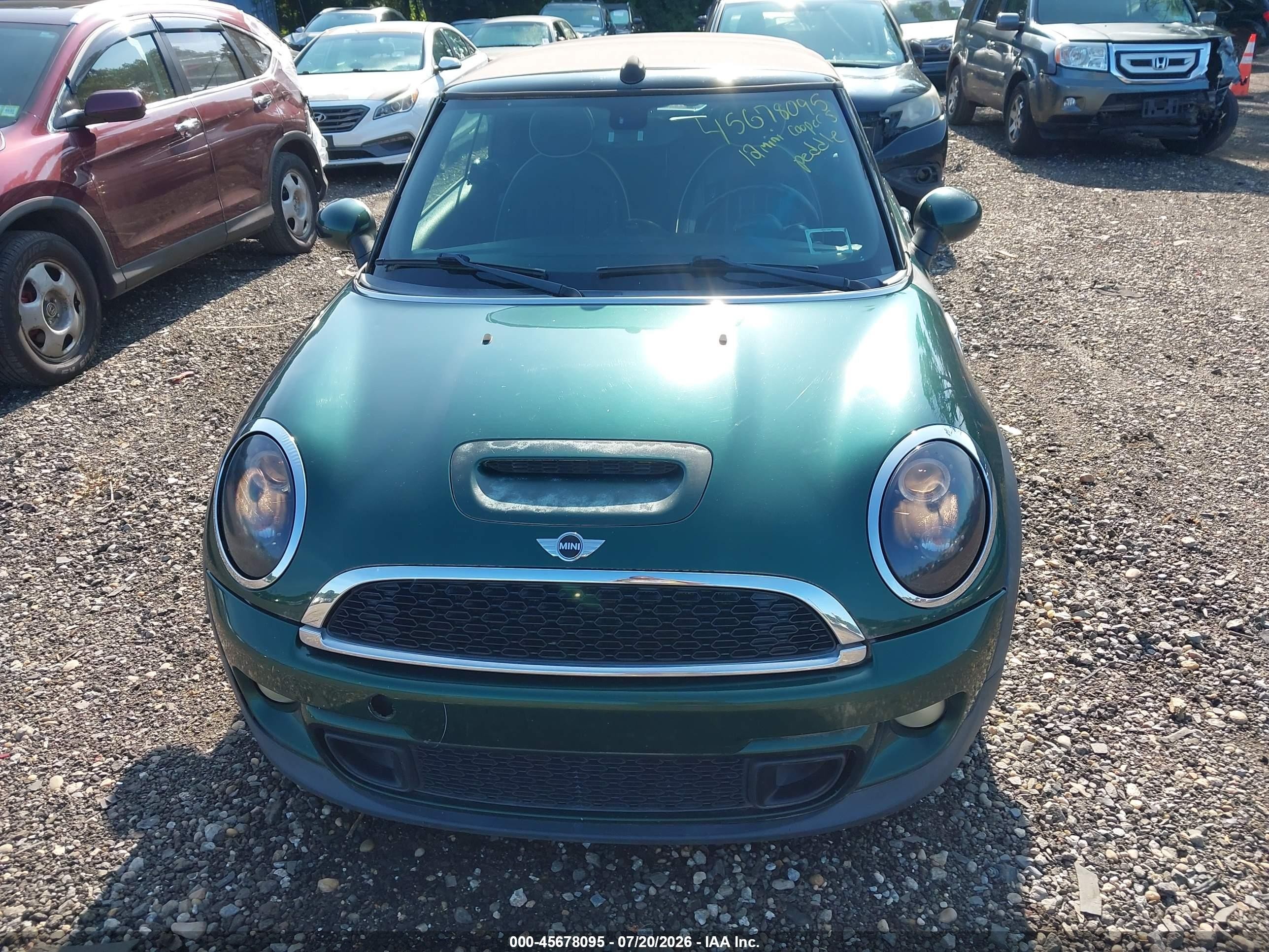 2012 Mini Cooper S   Green vin: WMWZP3C55CT296208