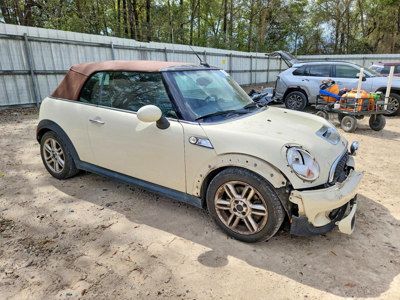 2012 Mini Cooper S Cream vin: WMWZP3C56CT296606