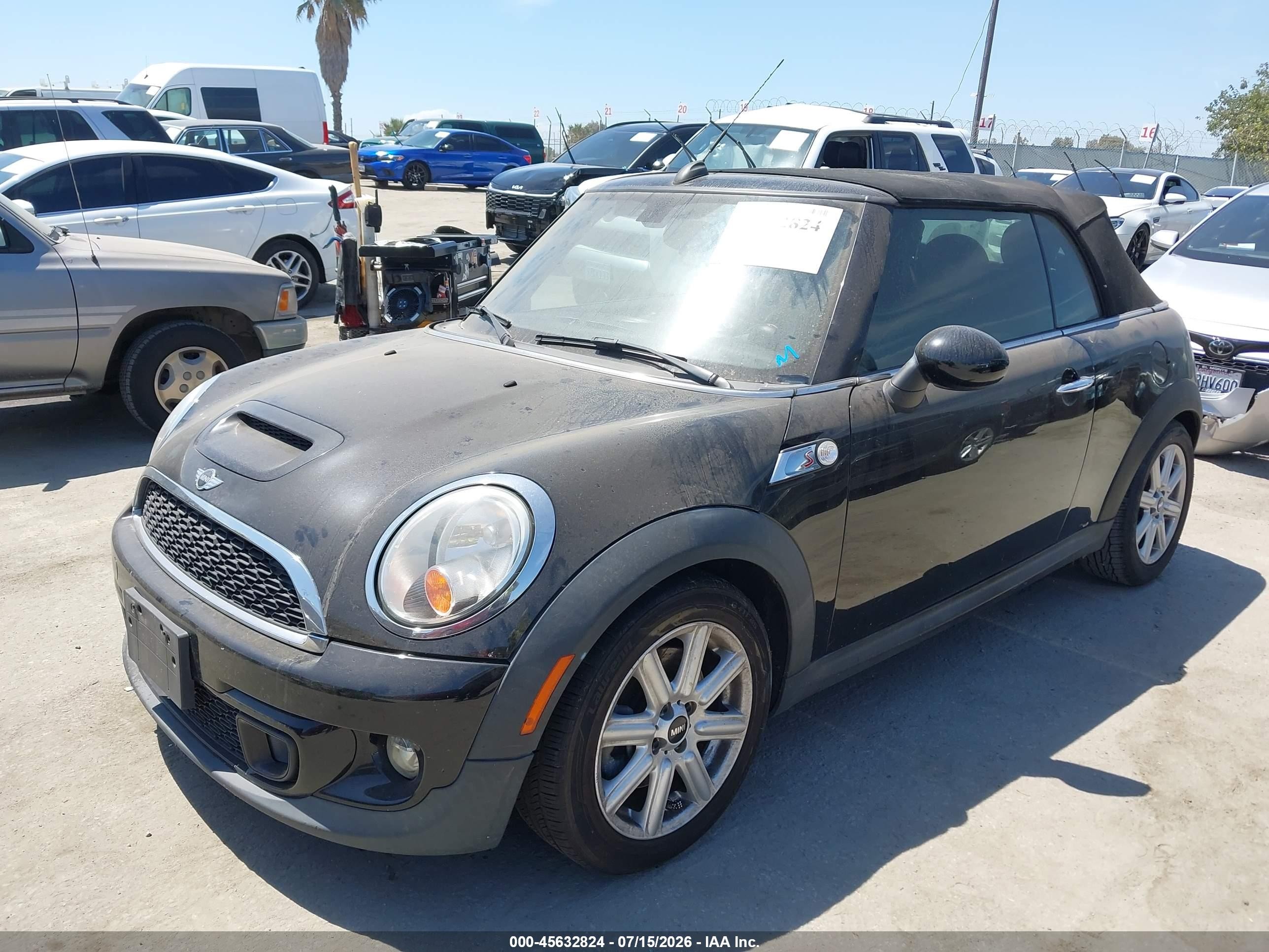 2015 Mini Convertible Cooper S Black vin: WMWZP3C57F2A91602