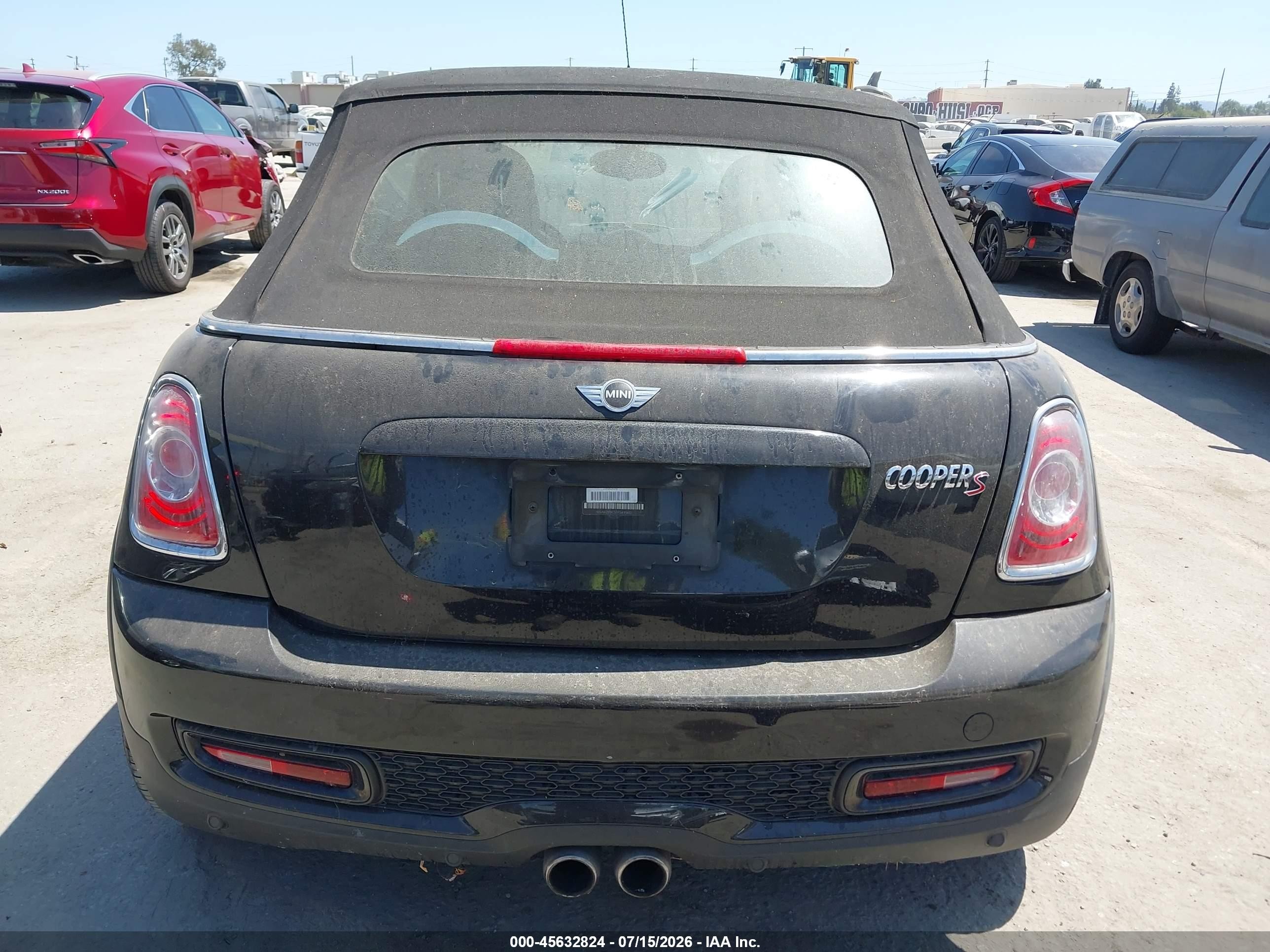 2015 Mini Convertible Cooper S Black vin: WMWZP3C57F2A91602