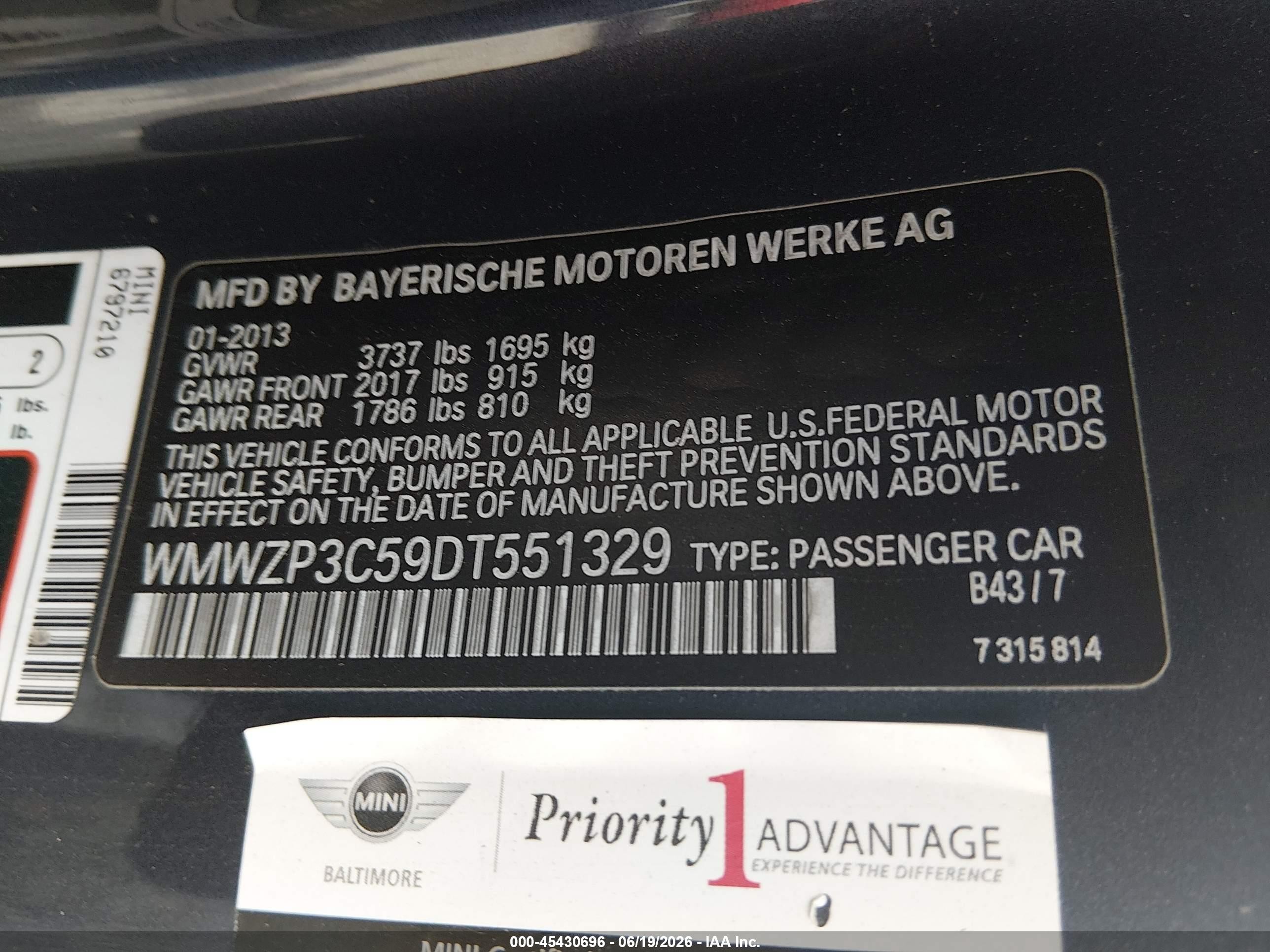 2013 Mini Convertible Cooper S Серый vin: WMWZP3C59DT551329