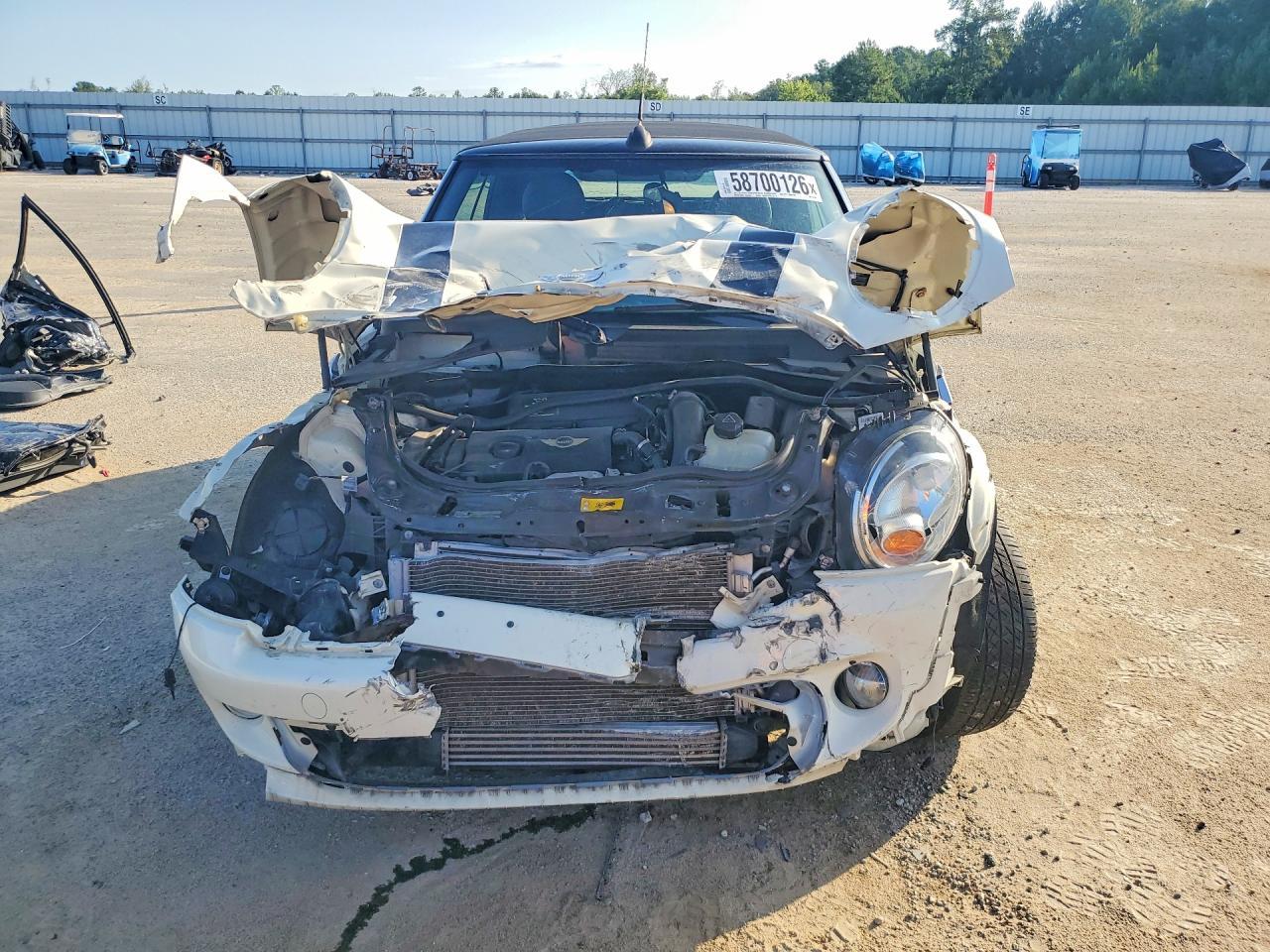 2014 Mini Cooper S White vin: WMWZP3C59ET707290