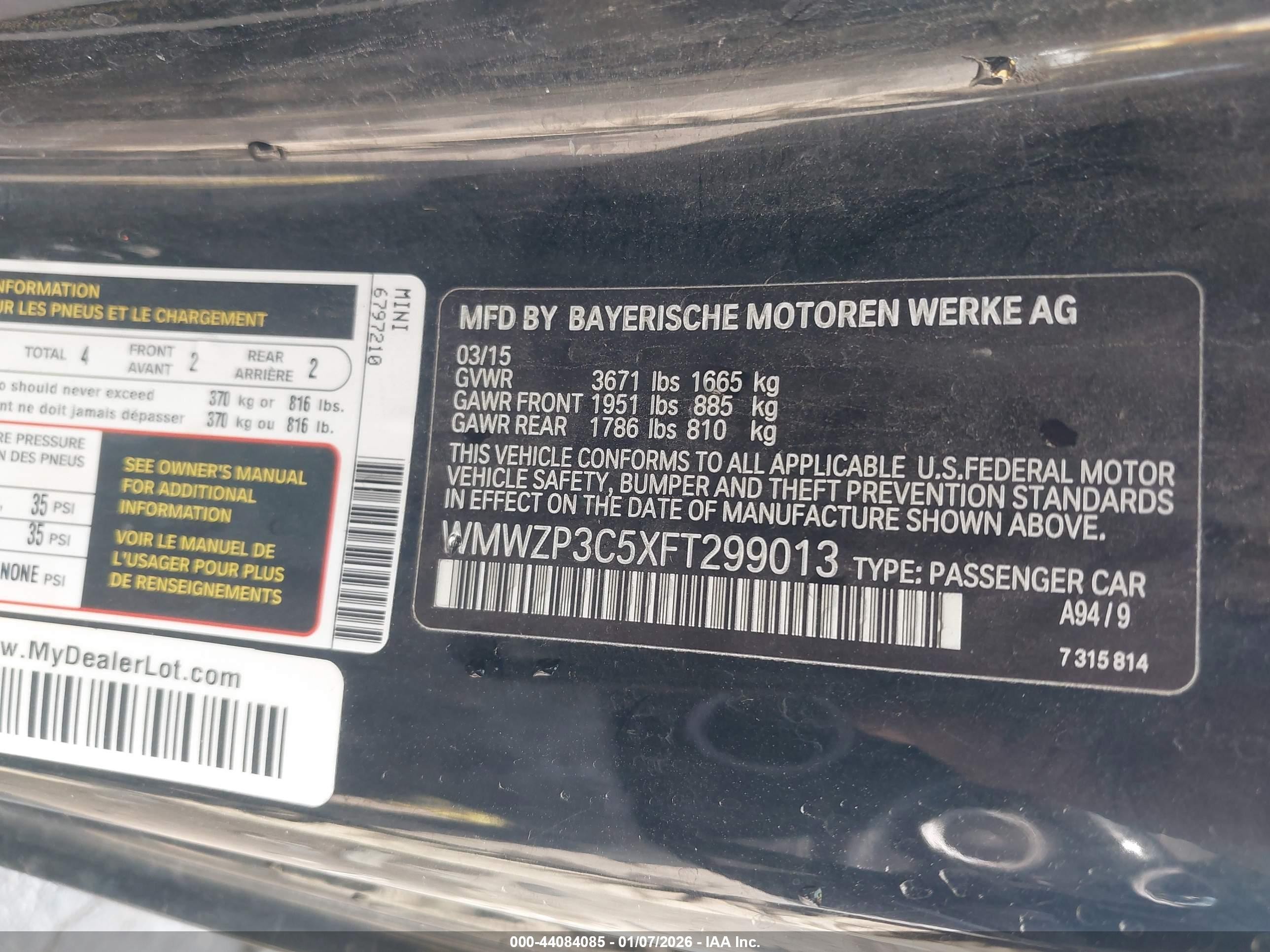 2015 Mini Convertible Cooper S Черный vin: WMWZP3C5XFT299013