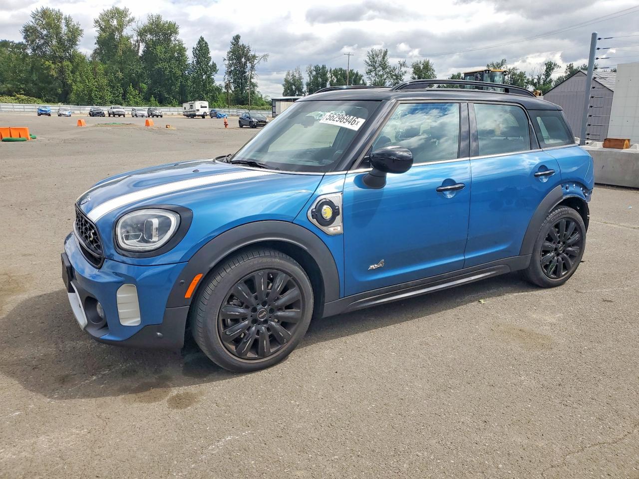 2021 Mini Cooper S E Countryman All4 Blue vin: WMZ23BS06M3M43783