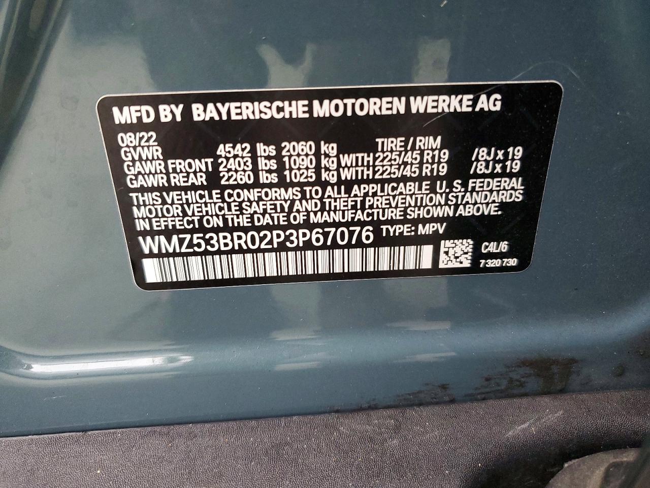 2023 Mini Cooper S Countryman Blue vin: WMZ53BR02P3P67076