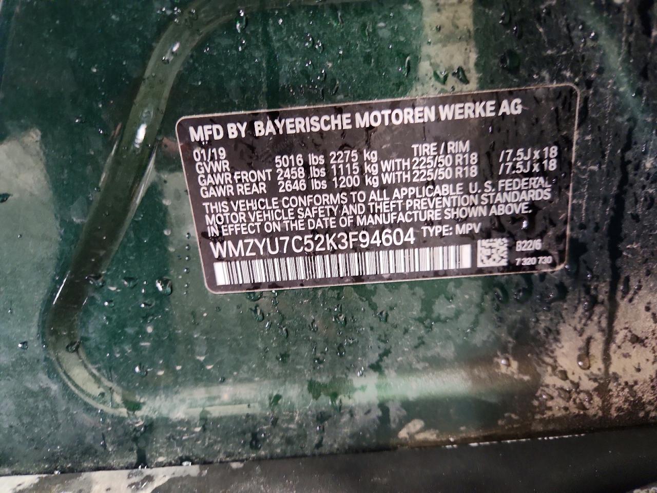 2019 Mini Cooper S E Countryman All4 Green vin: WMZYU7C52K3F94604