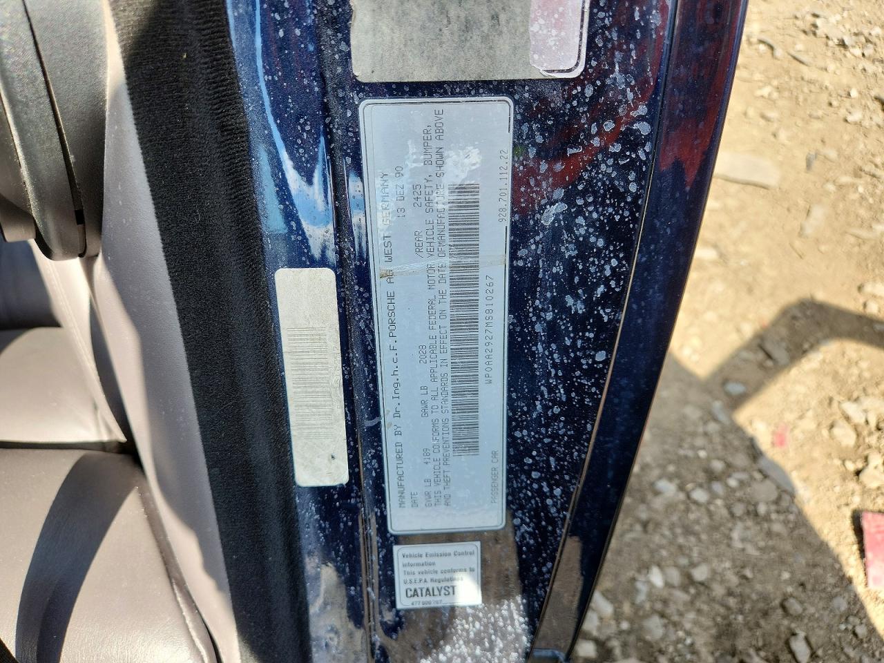 1991 Porsche 928 S-4 Blue vin: WP0AA2927MS810267