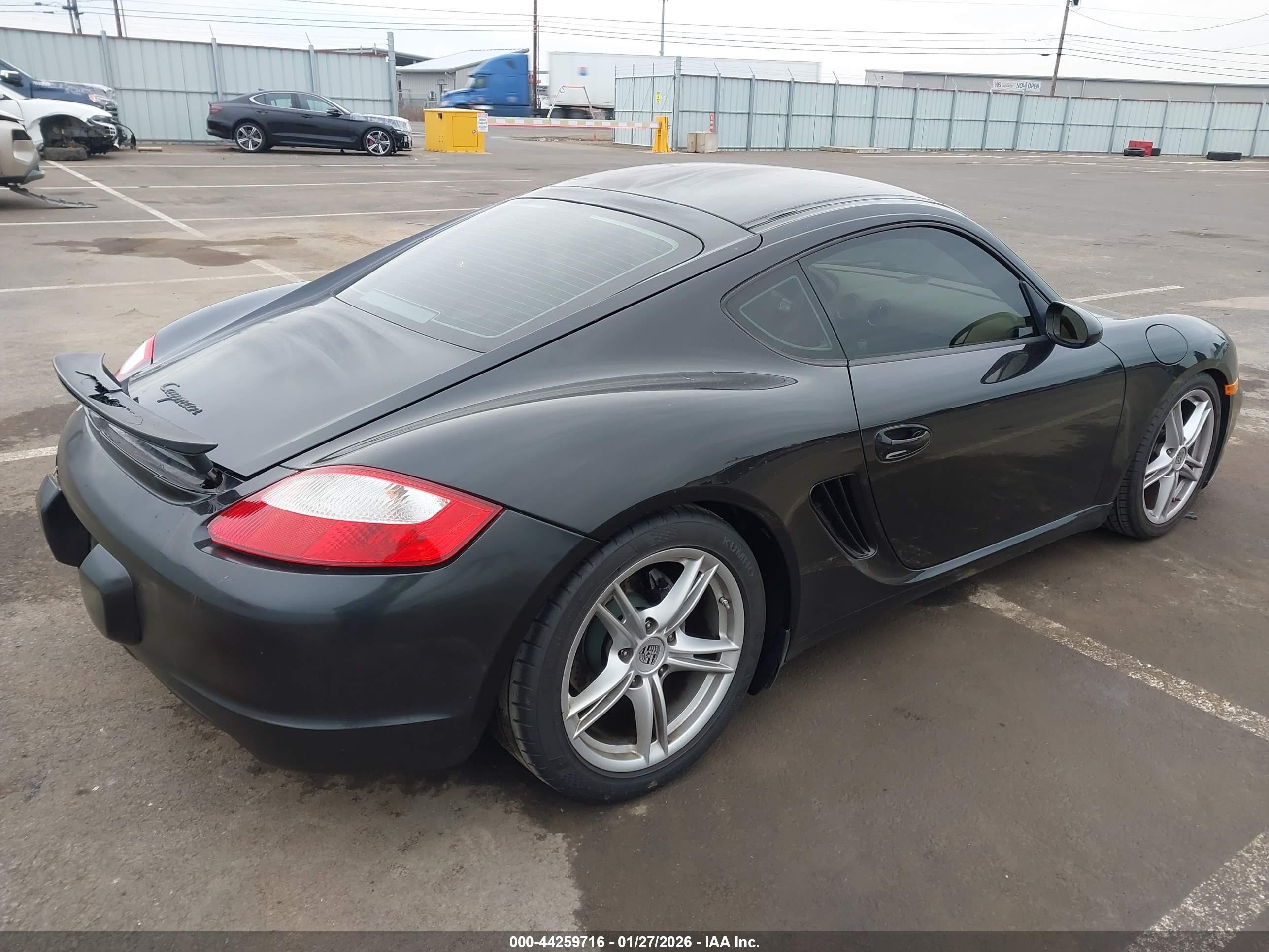 2007 Porsche Cayman   Черный vin: WP0AA29807U762253