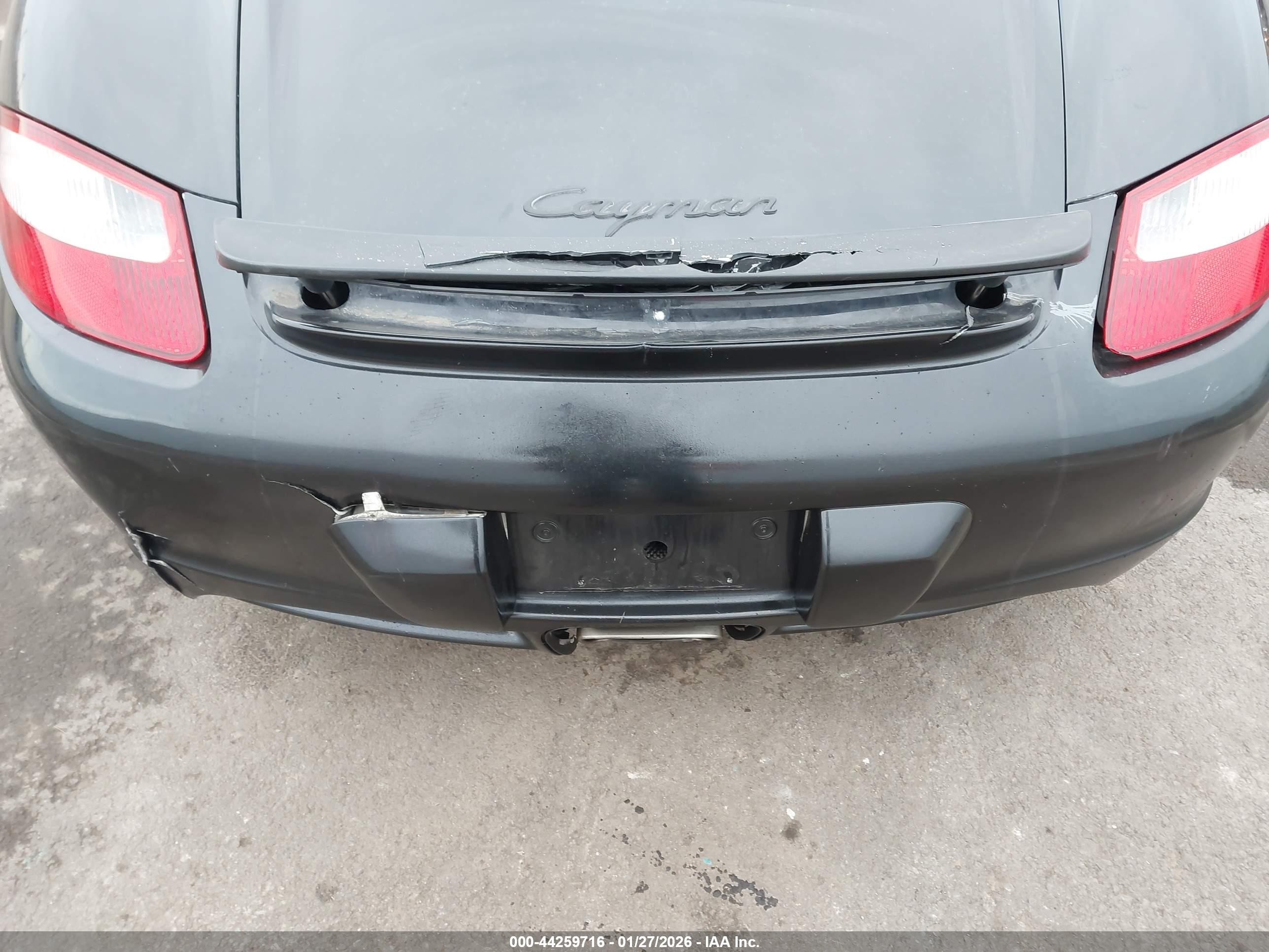 2007 Porsche Cayman   Черный vin: WP0AA29807U762253